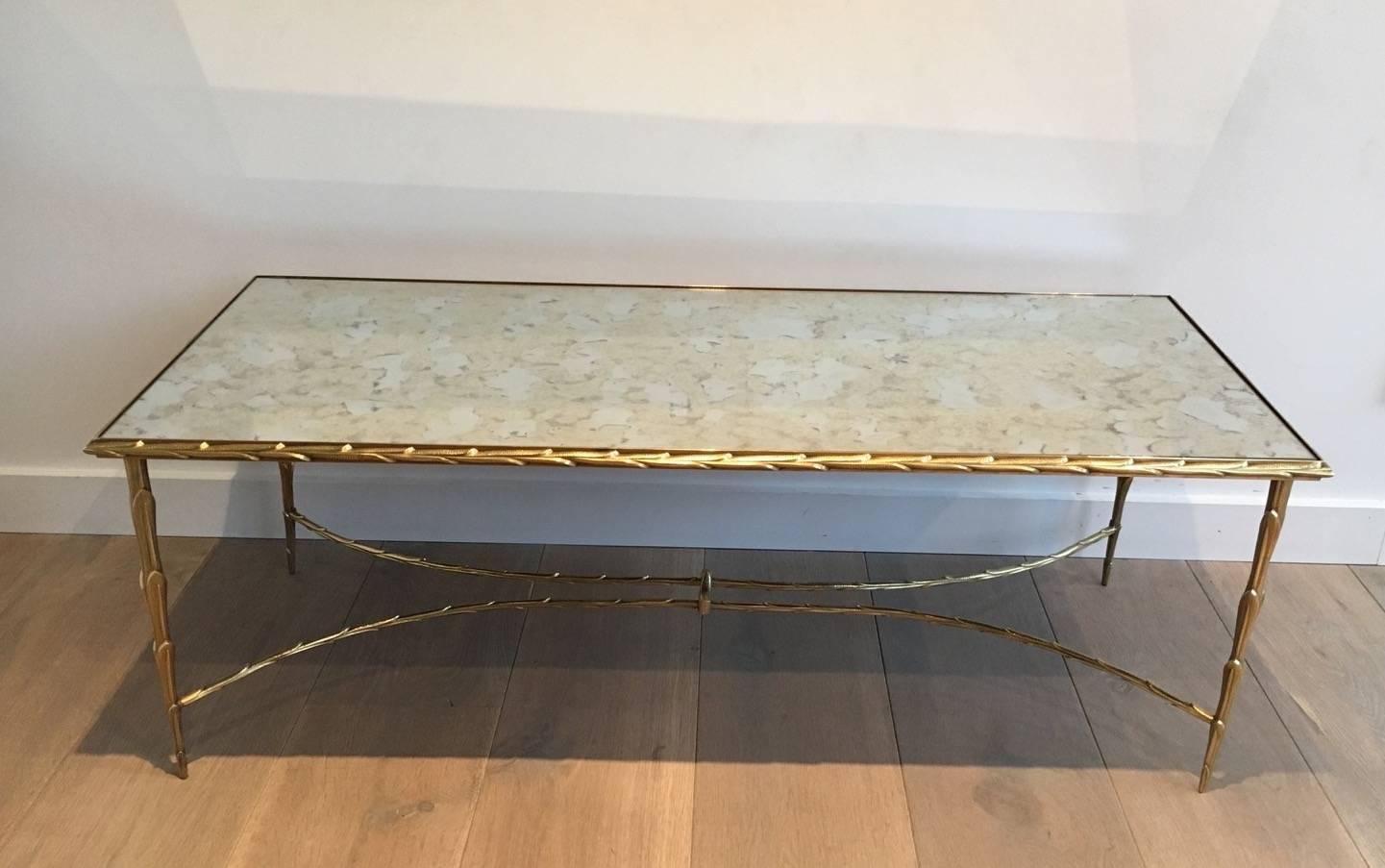 1940s French Bronze Coffee Table by Maison Bagués In Excellent Condition In Buchanan, NY