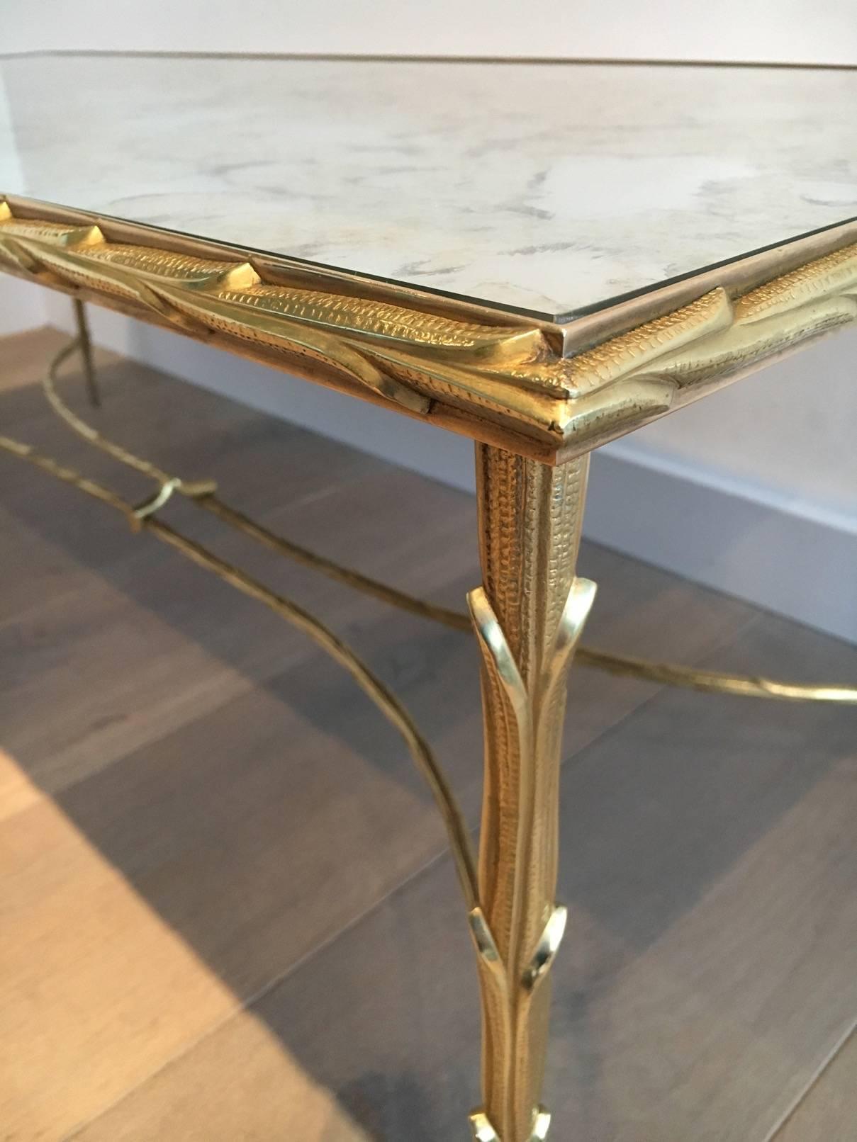 1940s French Bronze Coffee Table by Maison Bagués 3