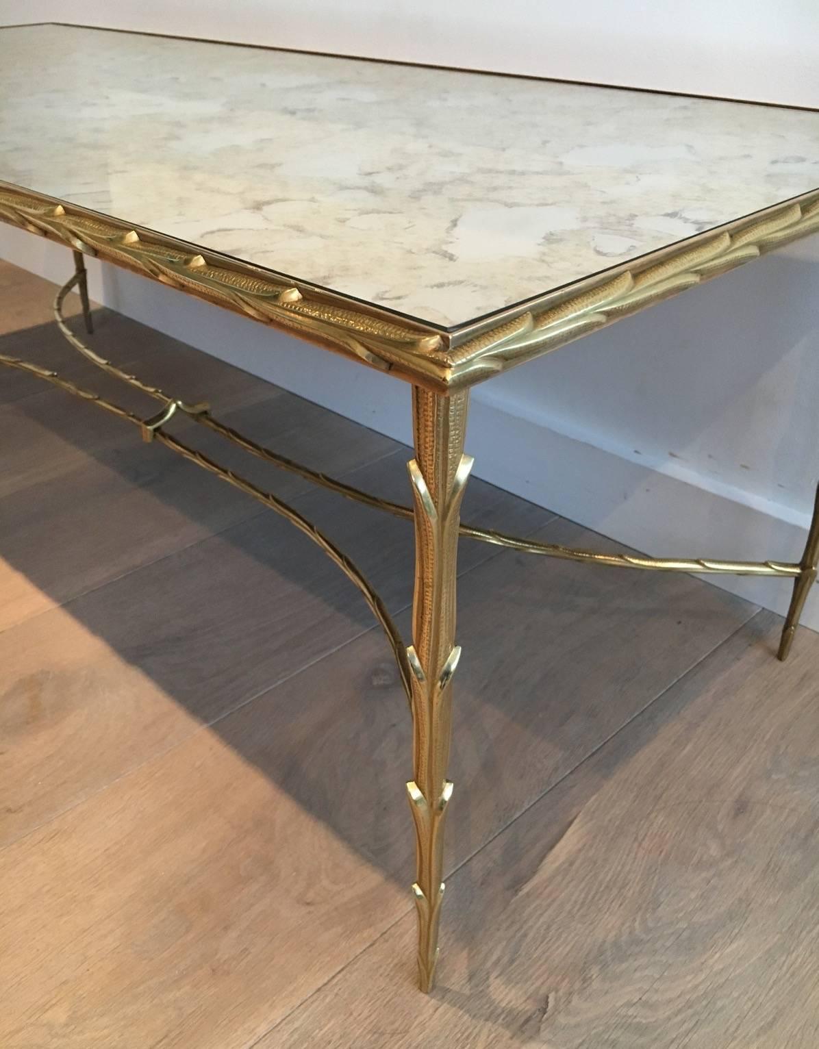 1940s French Bronze Coffee Table by Maison Bagués 2