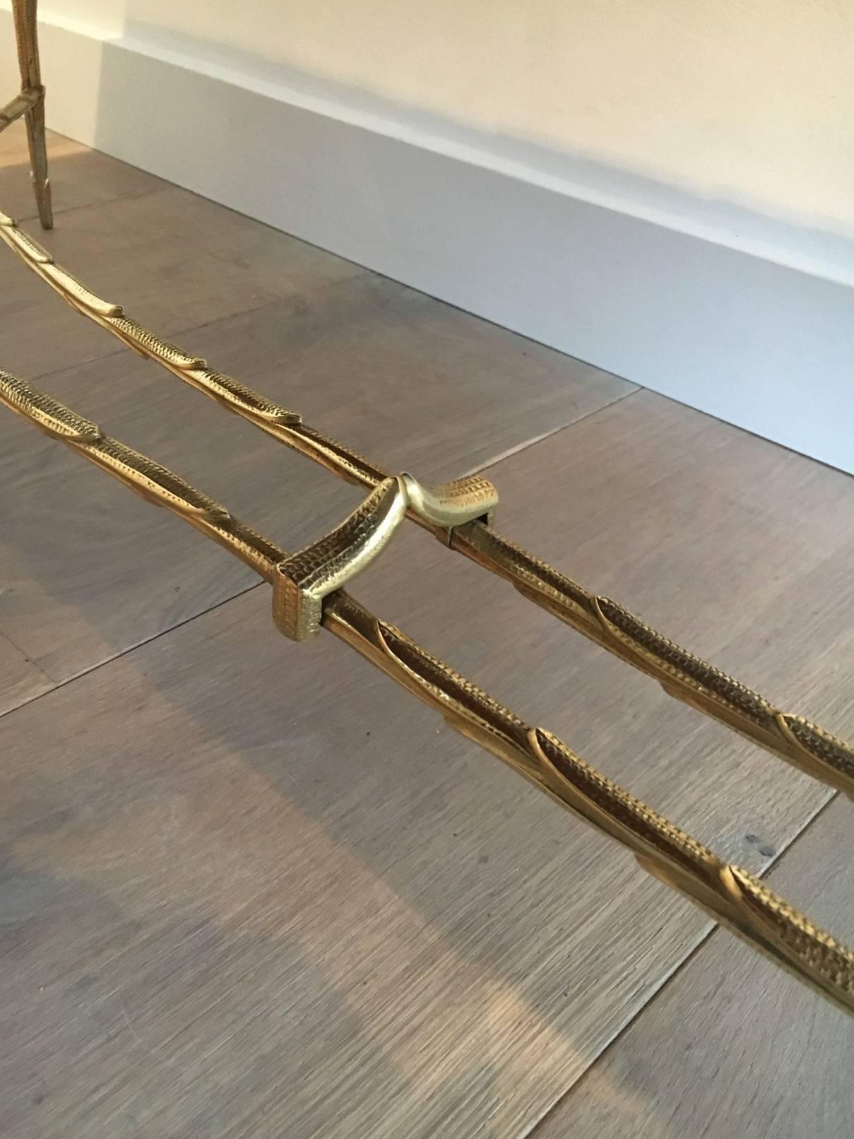 1940s French Bronze Coffee Table by Maison Bagués 4