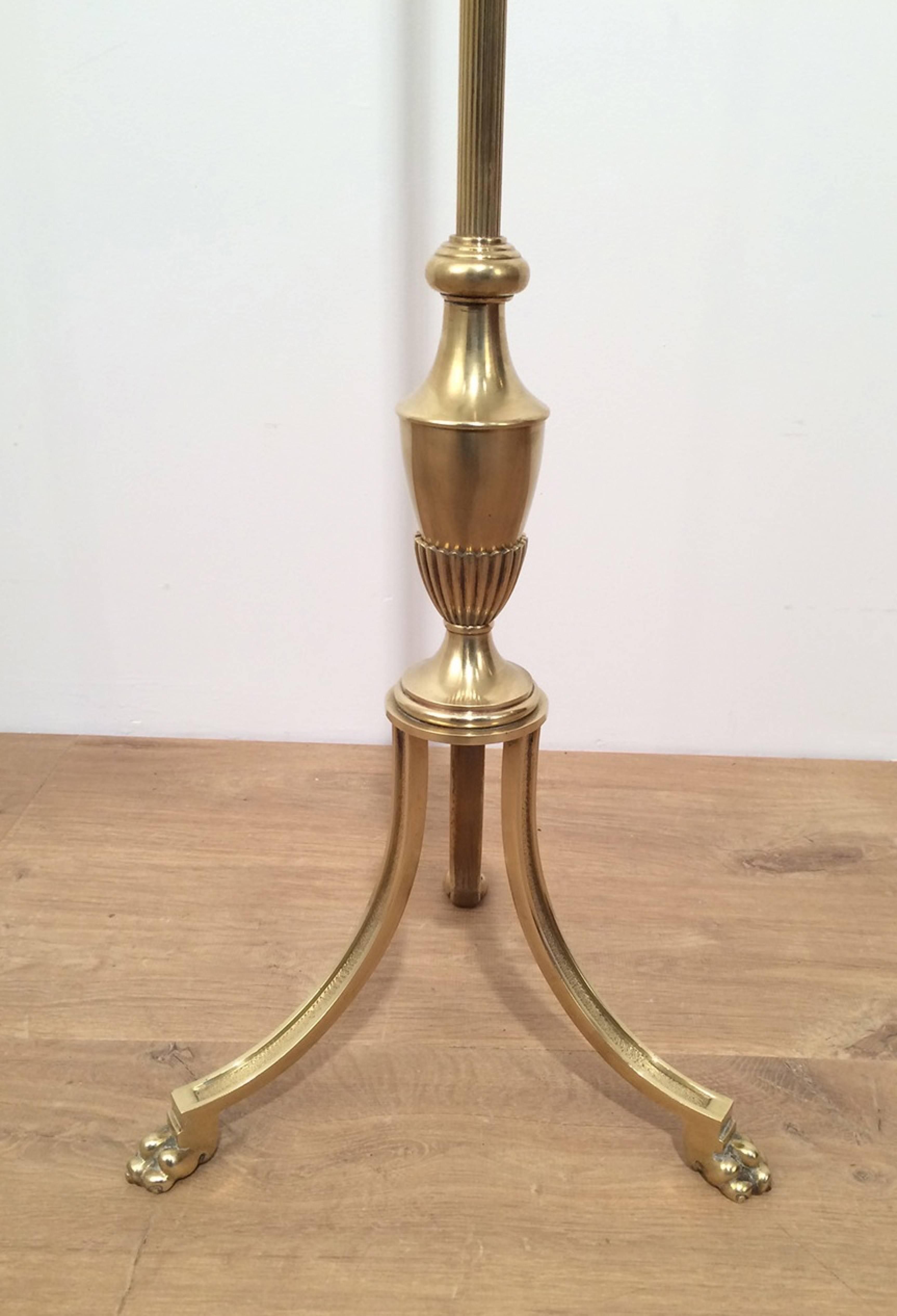 Mid-20th Century French Brass and Bronze Floor Lamp by Maison Jansen
