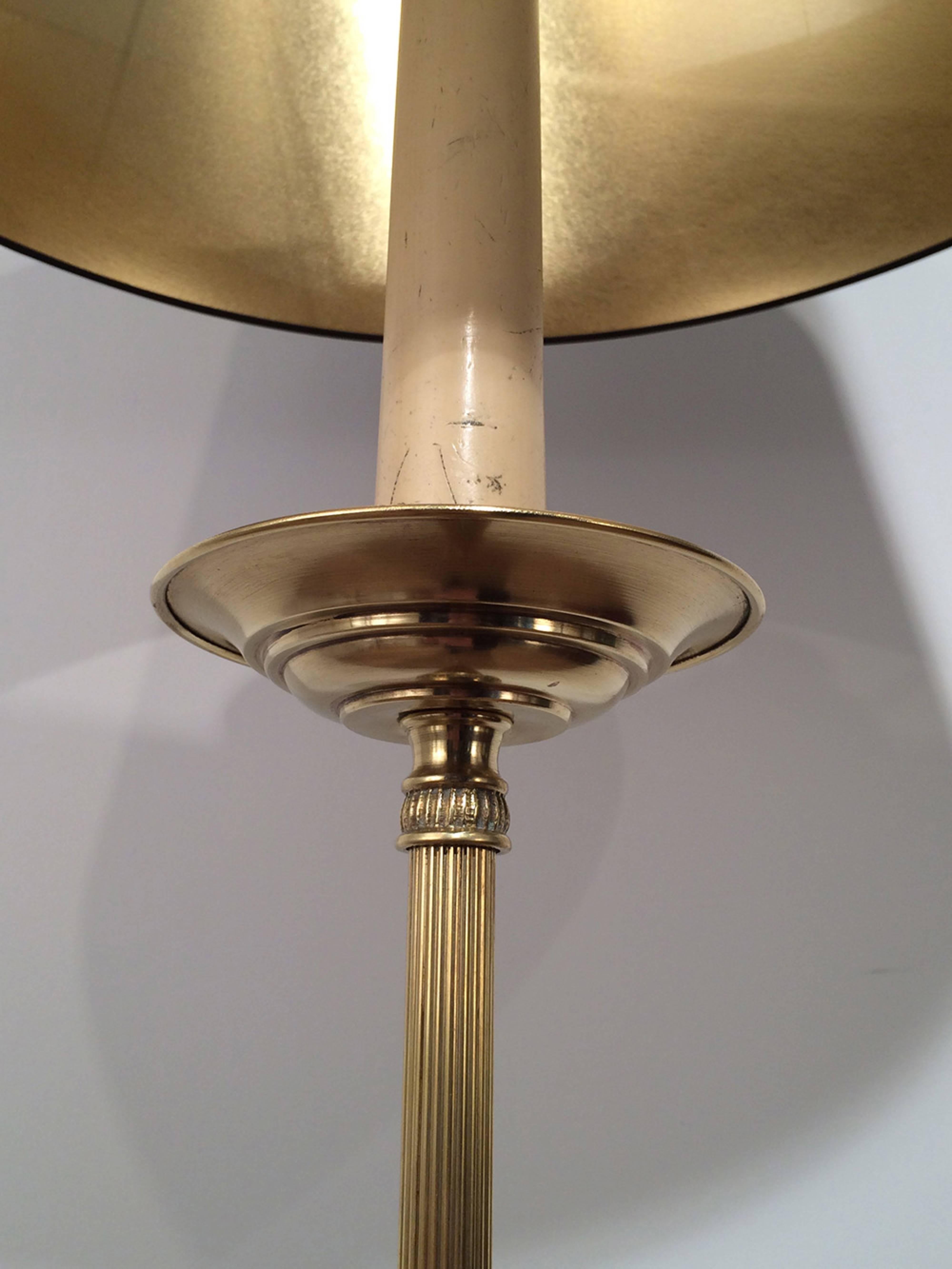 French Brass and Bronze Floor Lamp by Maison Jansen 4
