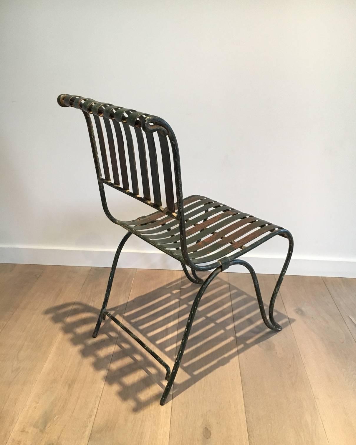 19th Century French Wrought Iron Garden Chair