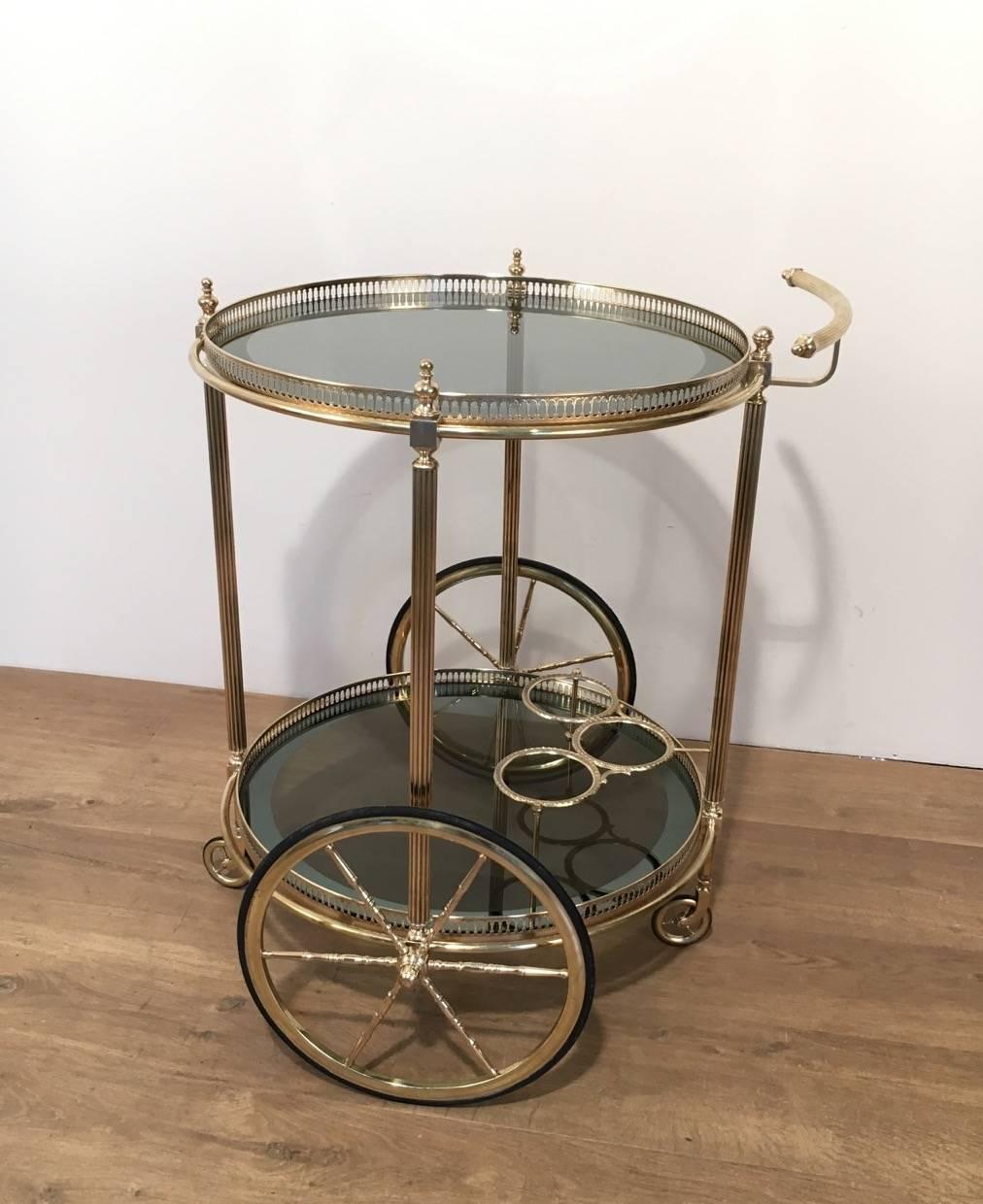 blue bar cart