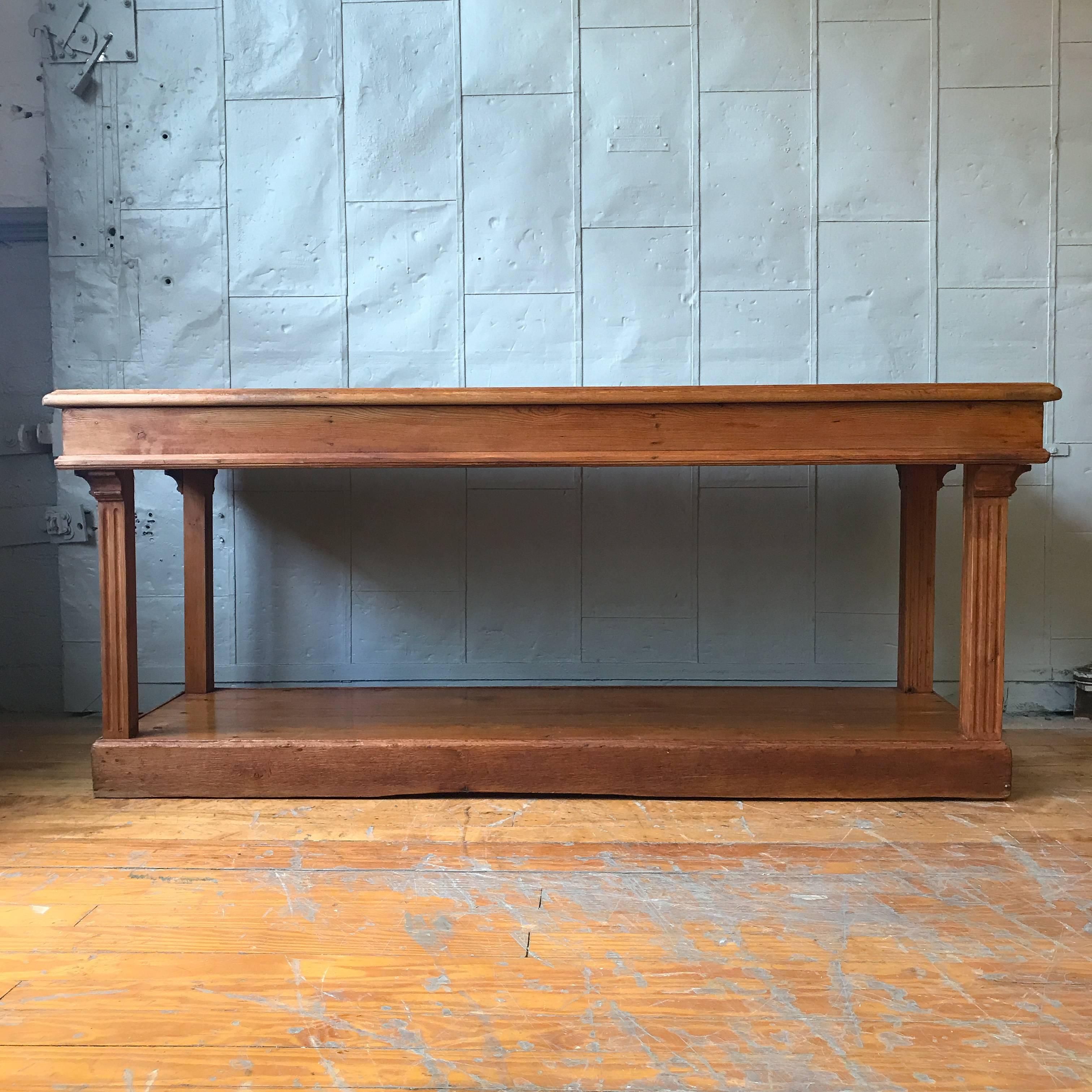 19th Century French Pine Drapers Table 3