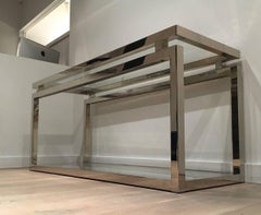 Modern Chrome Console Table