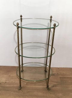 1940's French Tiered Brass Table