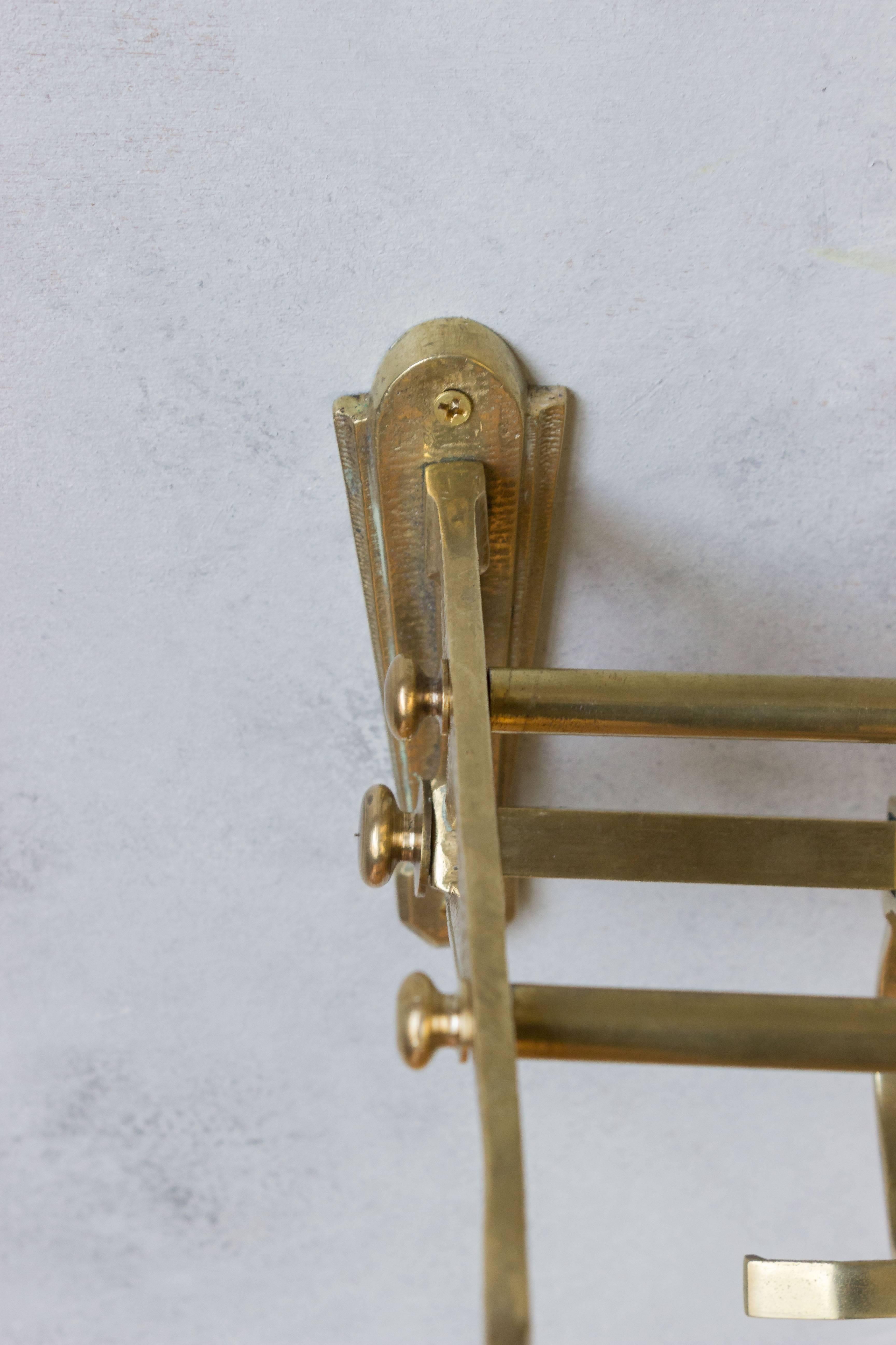 French Brass Hat and Coat Rack