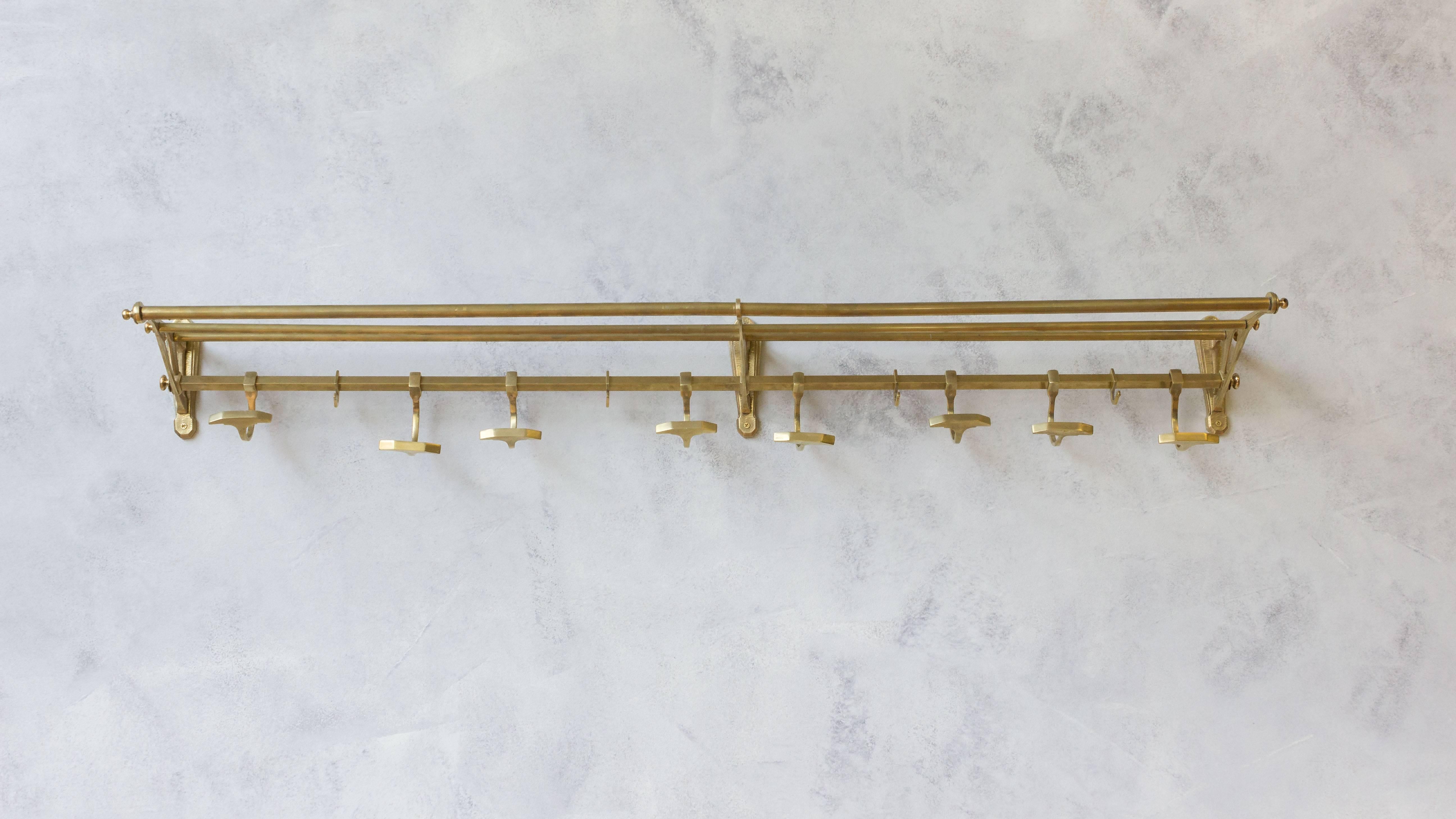 Brass Hat and Coat Rack 1