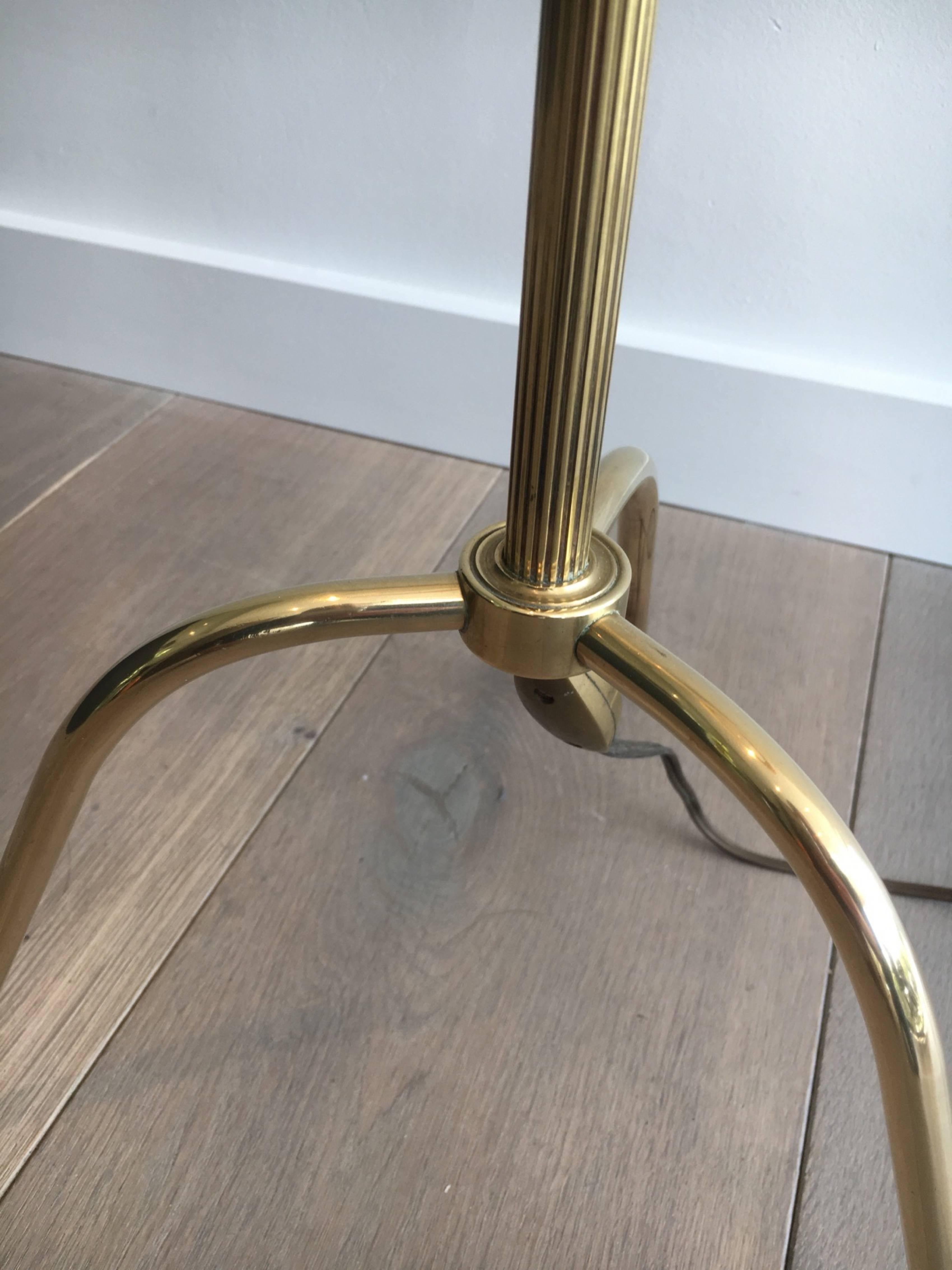 1940s Jansen Style Brass Floor Lamp 1