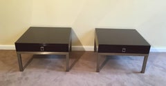1970s French Pair of Side Tables by Guy Lefèvre for Maison Jansen