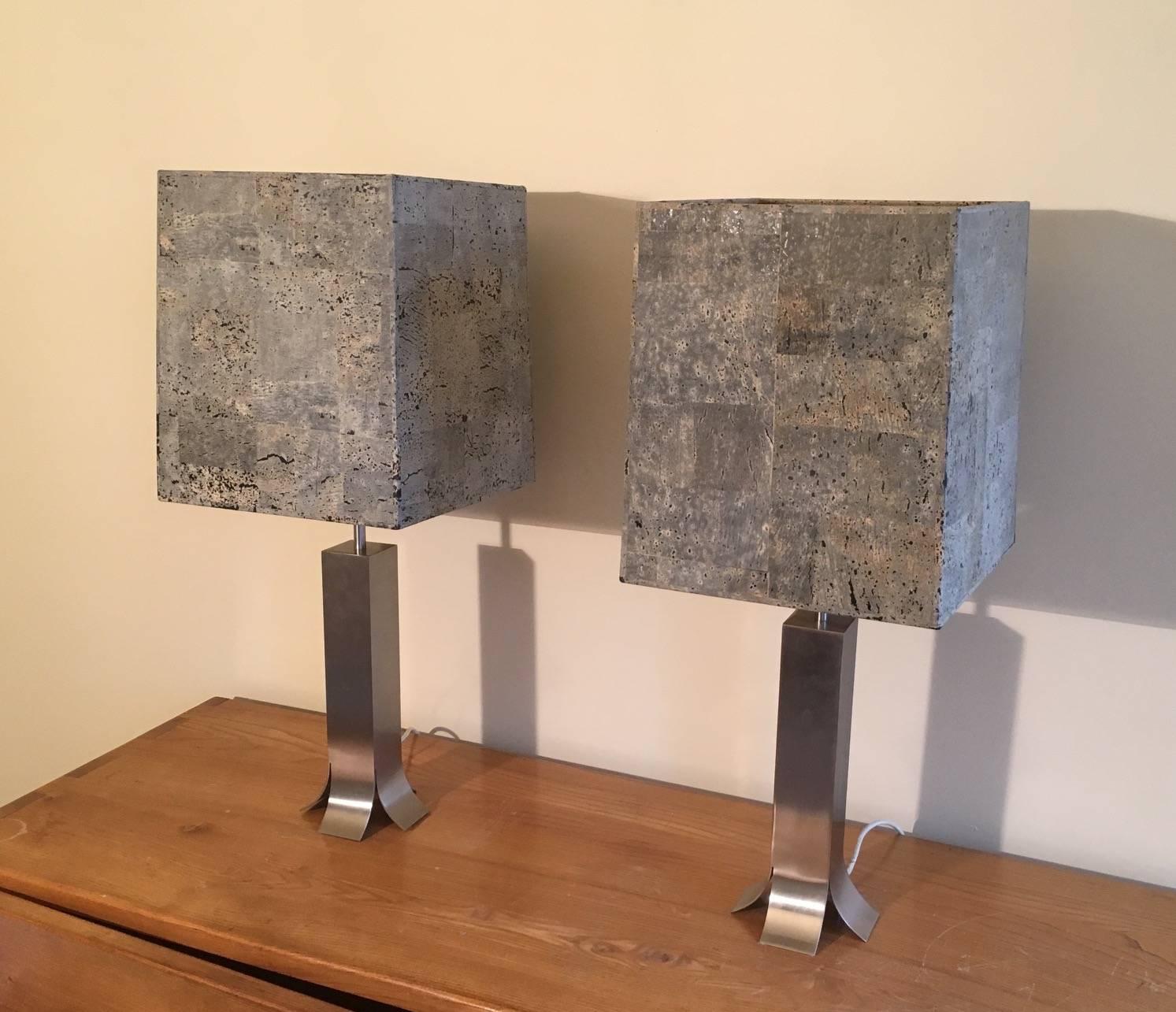 1970s Pair of Lamps by Guy Lefevre 2