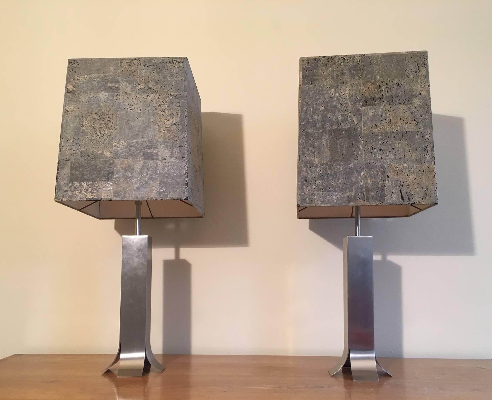 1970s Pair of Lamps by Guy Lefevre 1