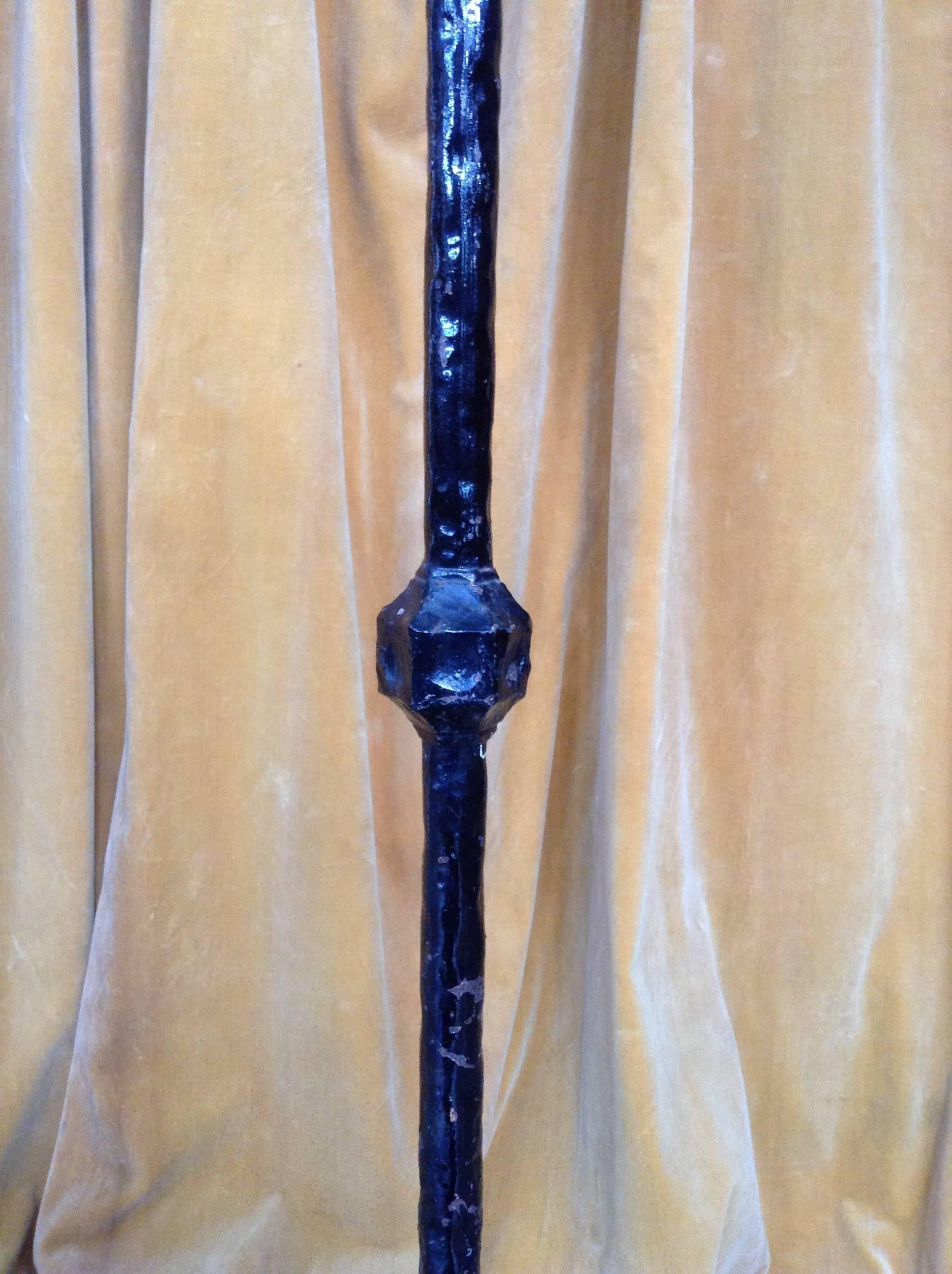 Large Painted Wrought Iron Floor Lamp 2