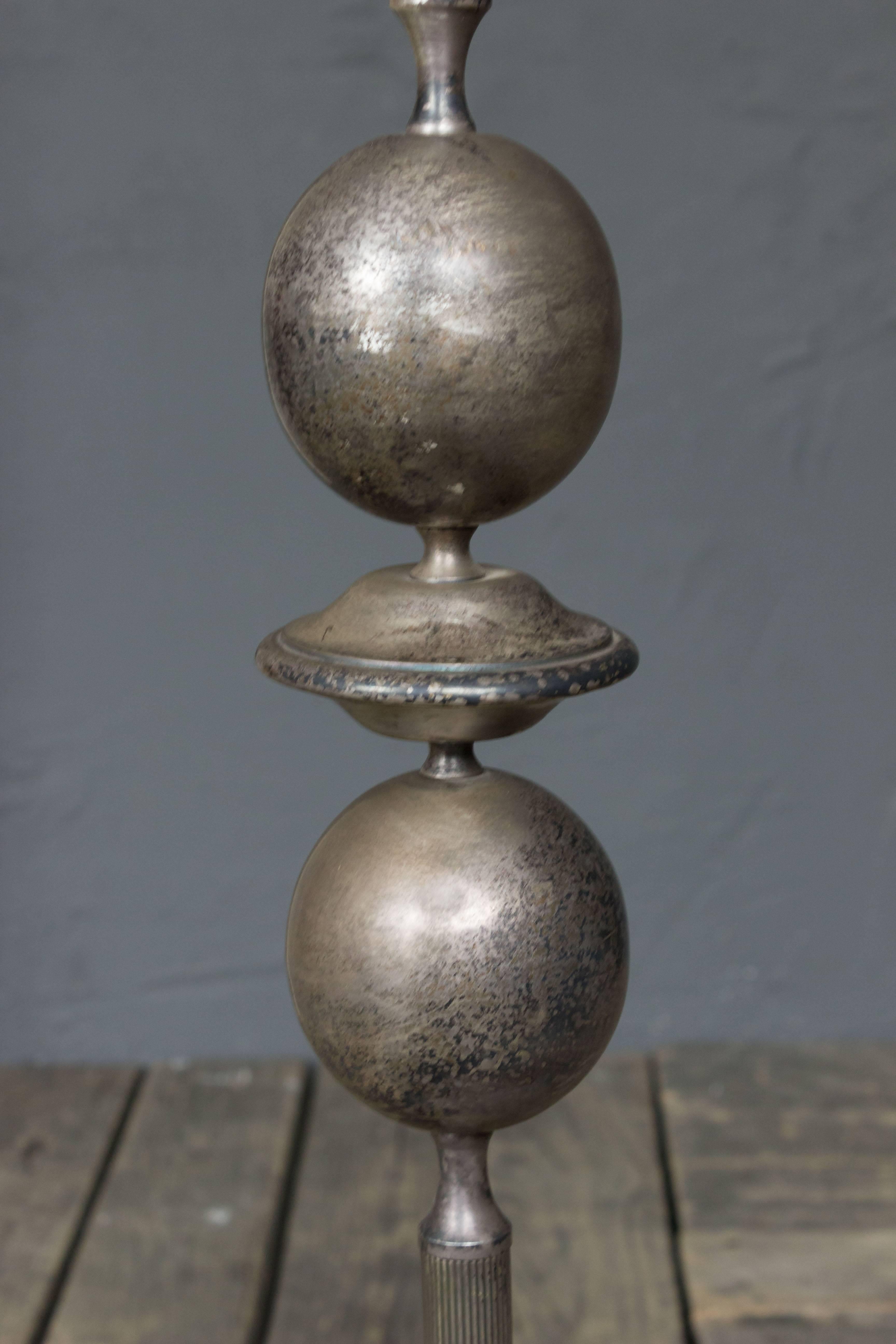 Modernist Metal Floor Lamp with Spheres In Good Condition In Buchanan, NY