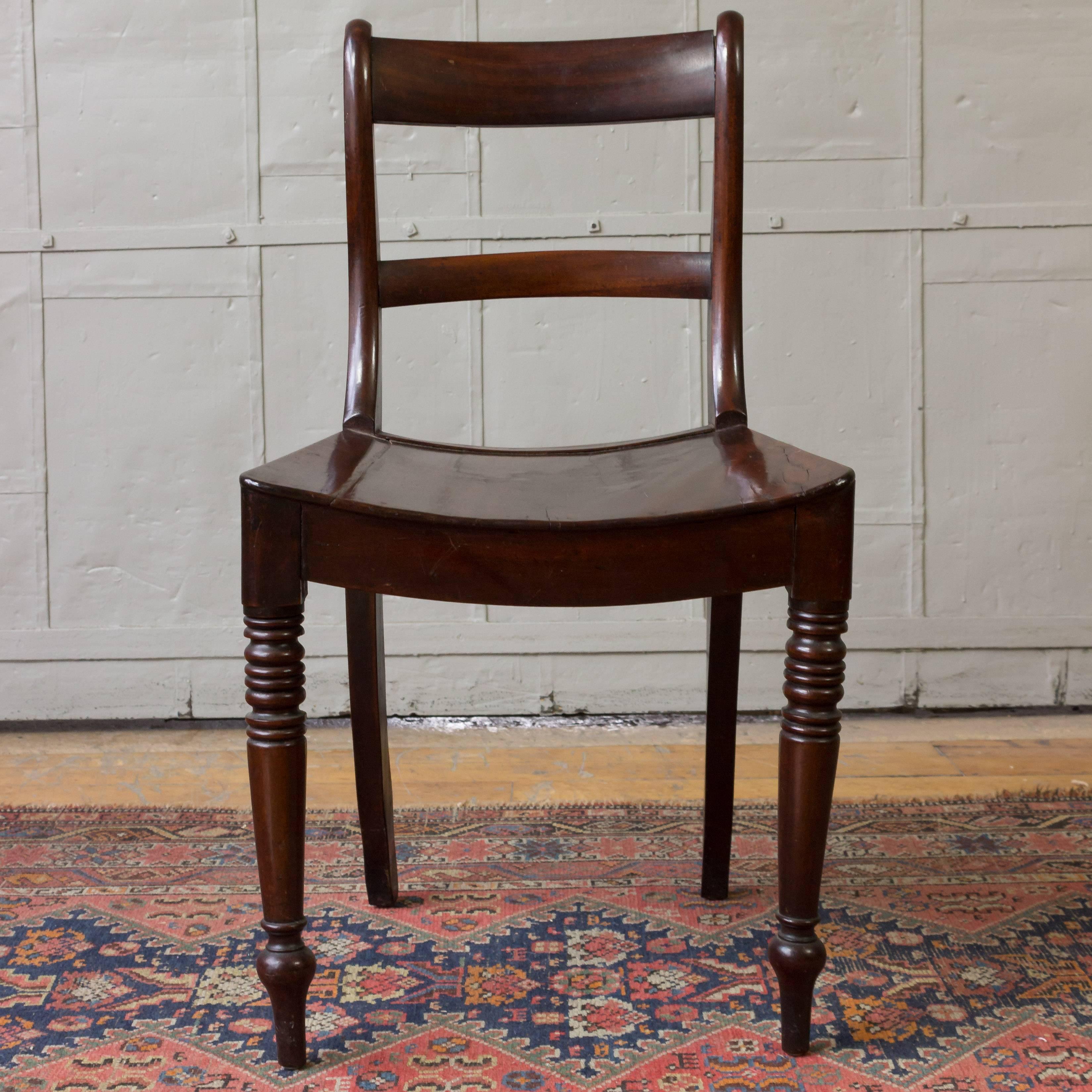 Mahogany Side Chair with Turned Legs 4