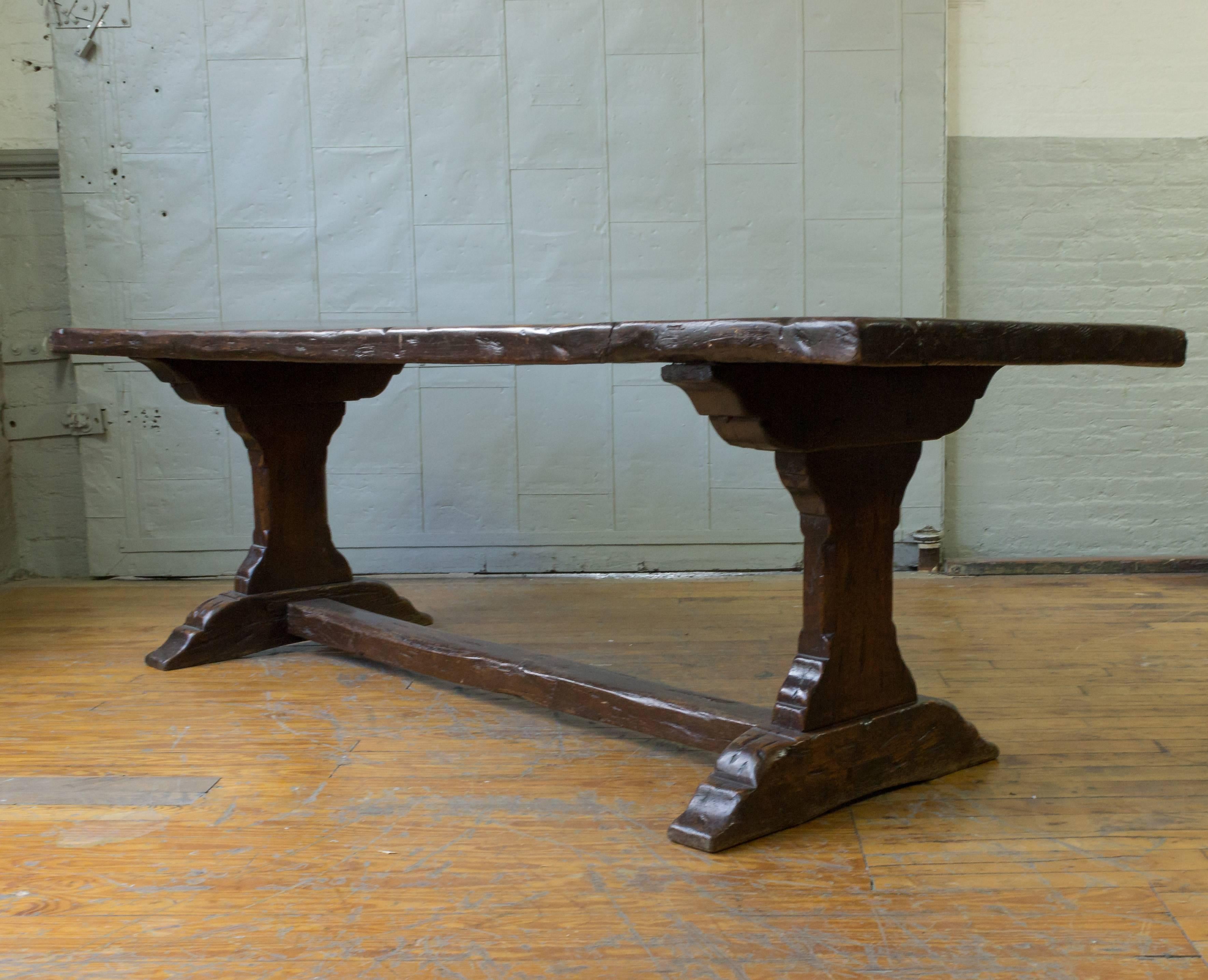 French, Early 19th Century Monastery Table In Good Condition In Buchanan, NY