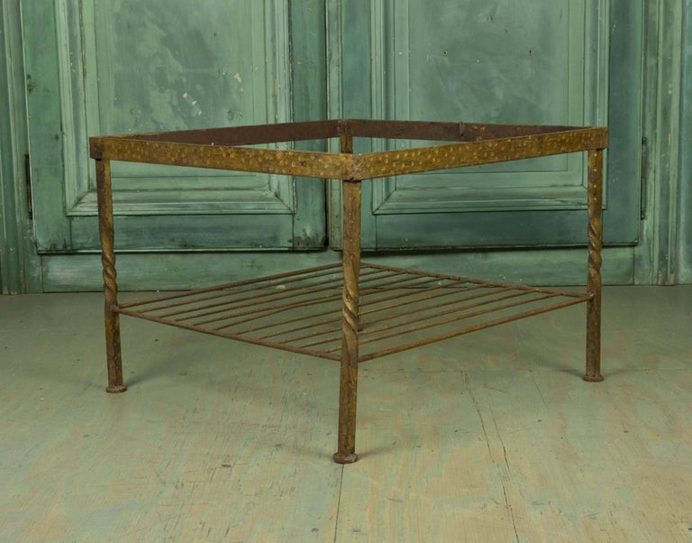 Square Gold Gilt Coffee Table For Sale at 1stDibs