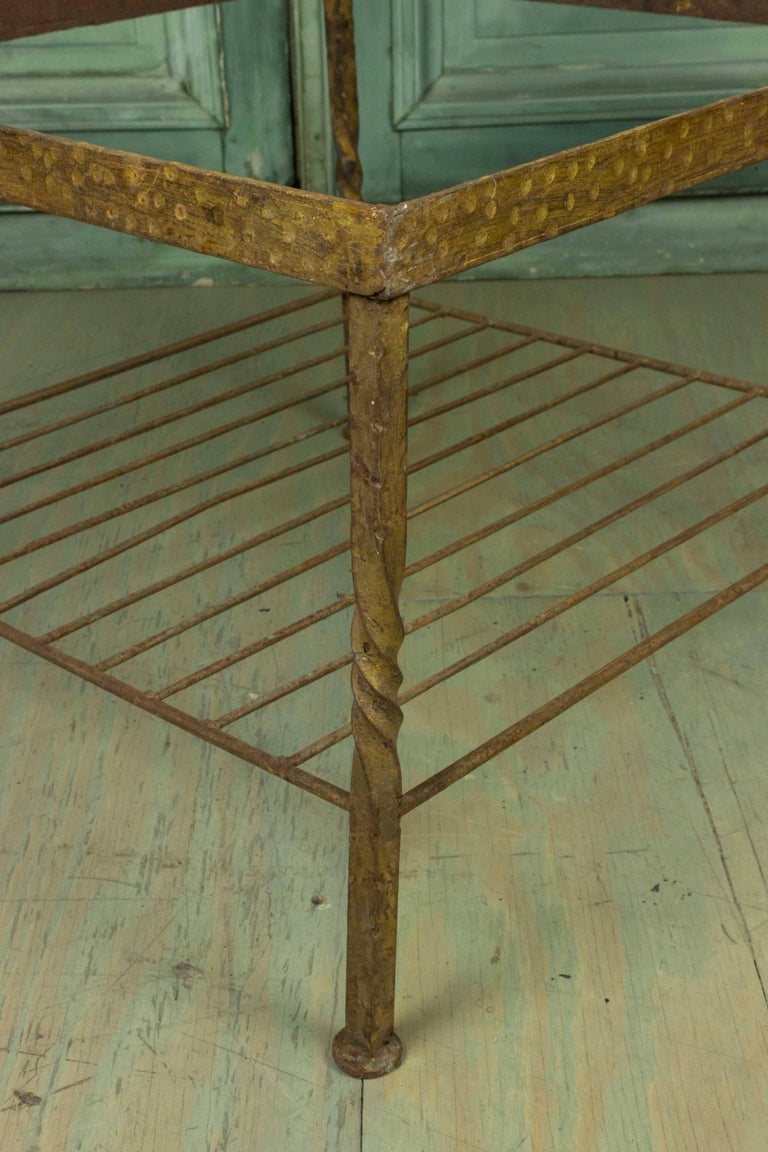 Square Gold Gilt Coffee Table For Sale at 1stDibs