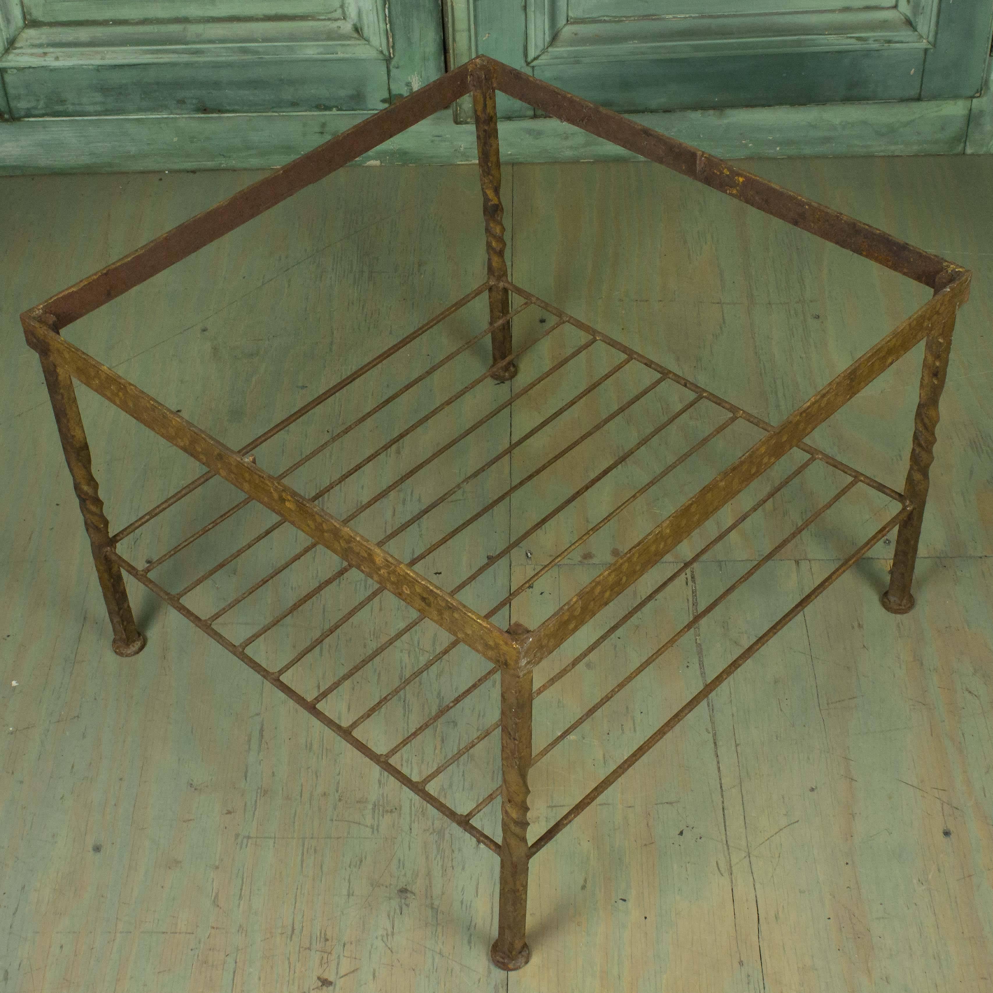 Square Gold Gilt Coffee Table For Sale 1