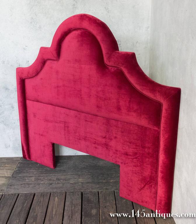 Red Velvet Headboard For Sale at 1stdibs