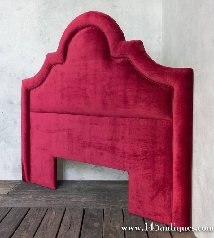 Red Velvet Headboard For Sale at 1stdibs