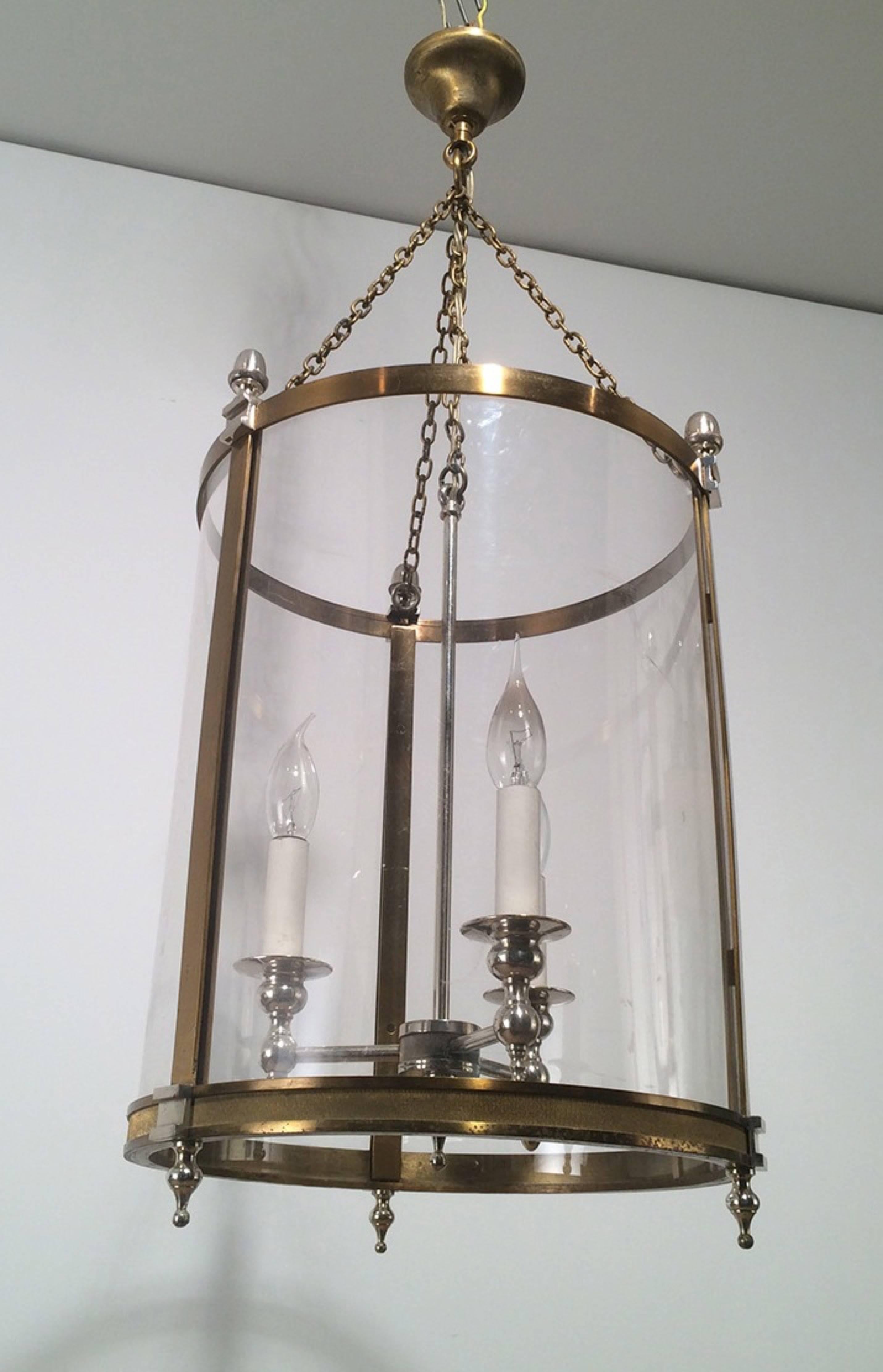 1970s French Neoclassical Style Hanging Lantern In Good Condition In Buchanan, NY