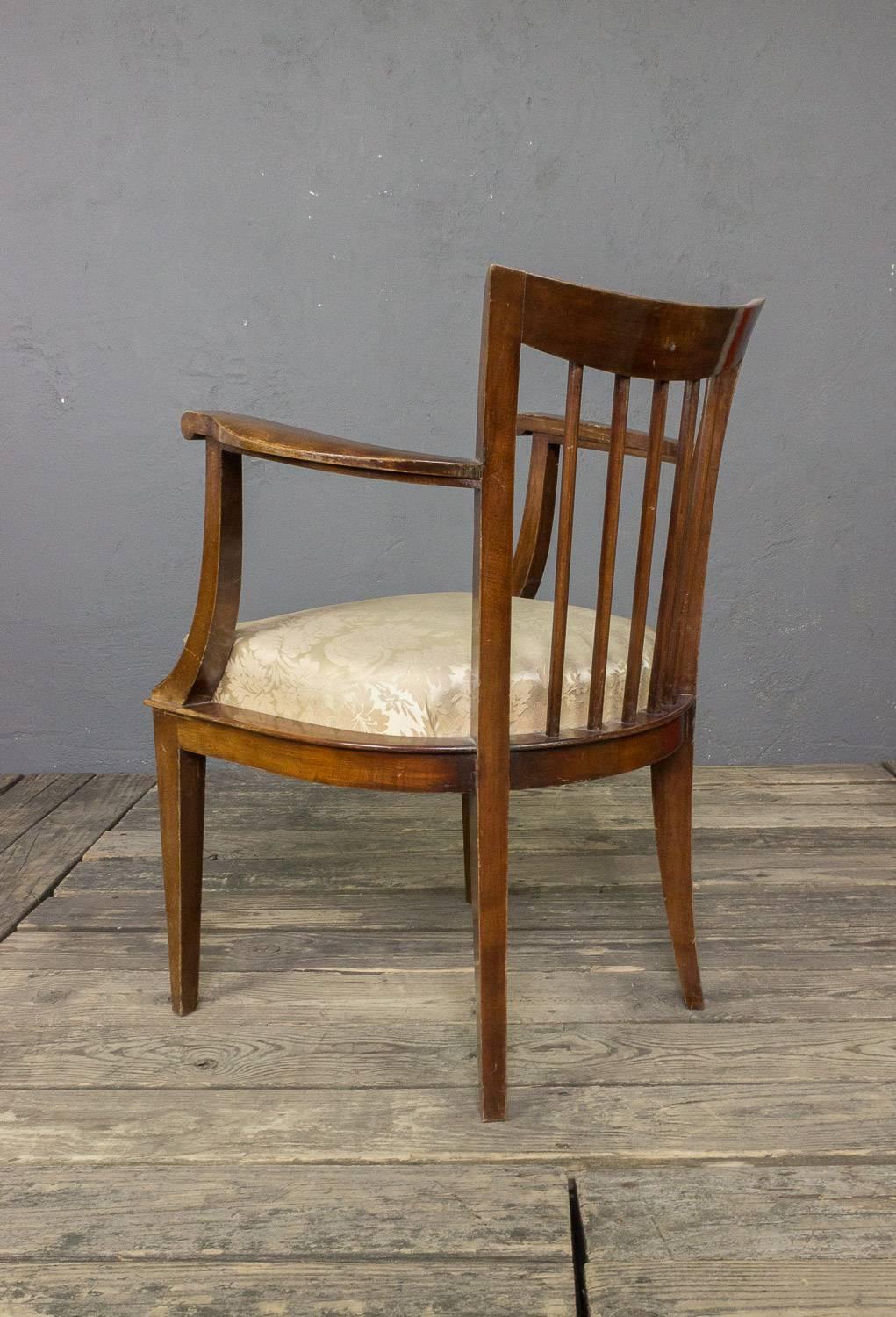 Pair of French Walnut Armchairs For Sale 2
