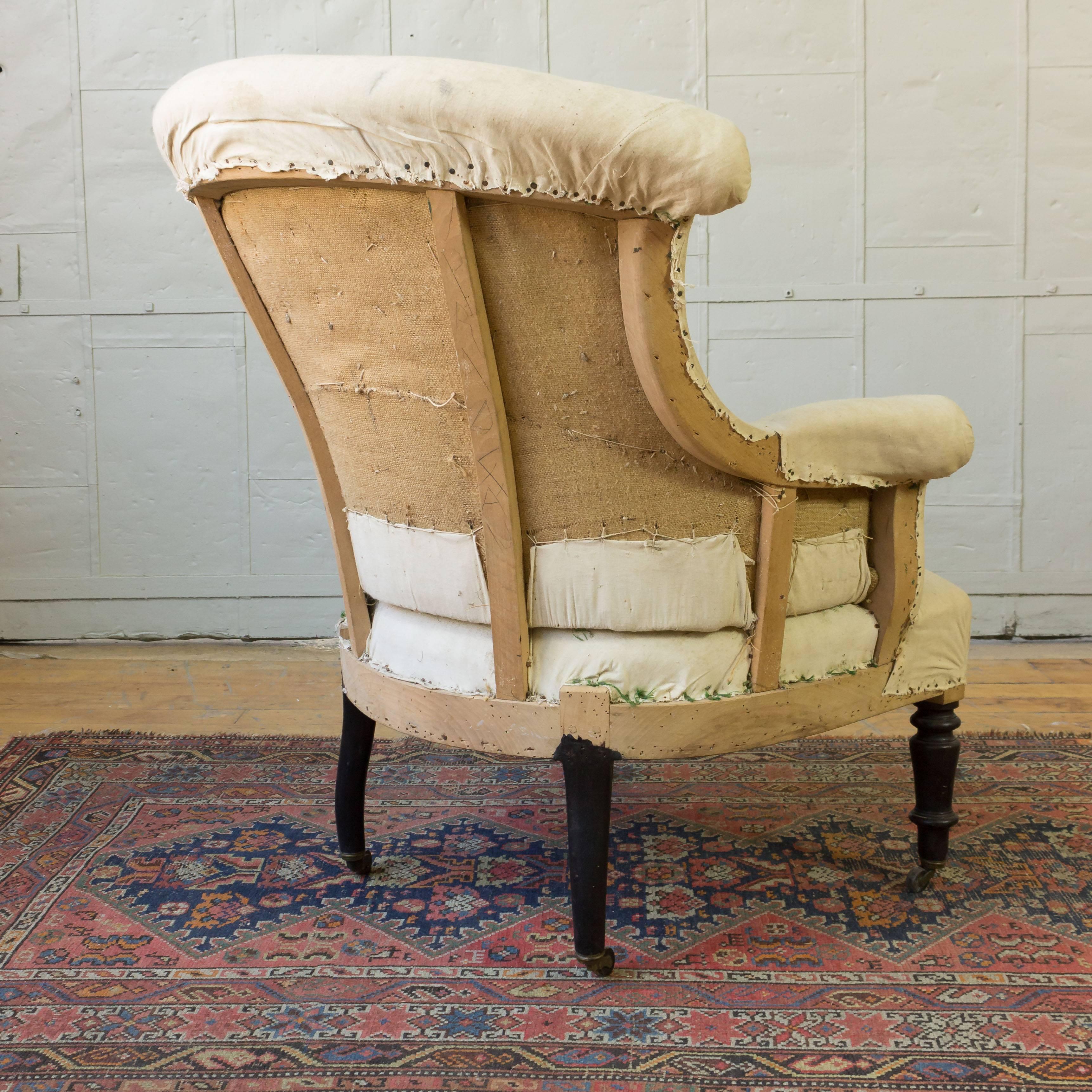 19th Century Pair of Scrolled Back, Napoleon III Armchairs 1