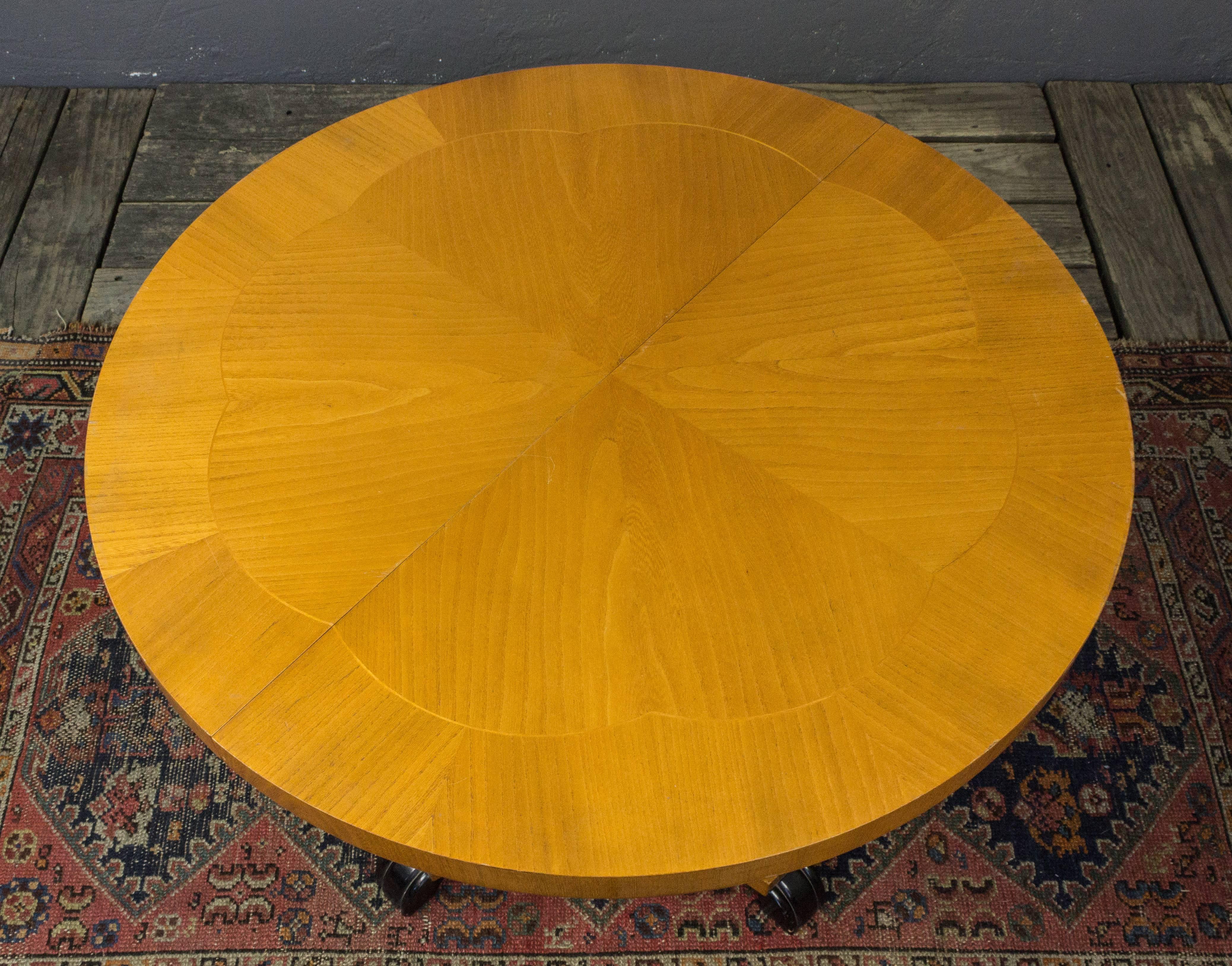 Ash Adjustable Art Deco Pedestal Table For Sale