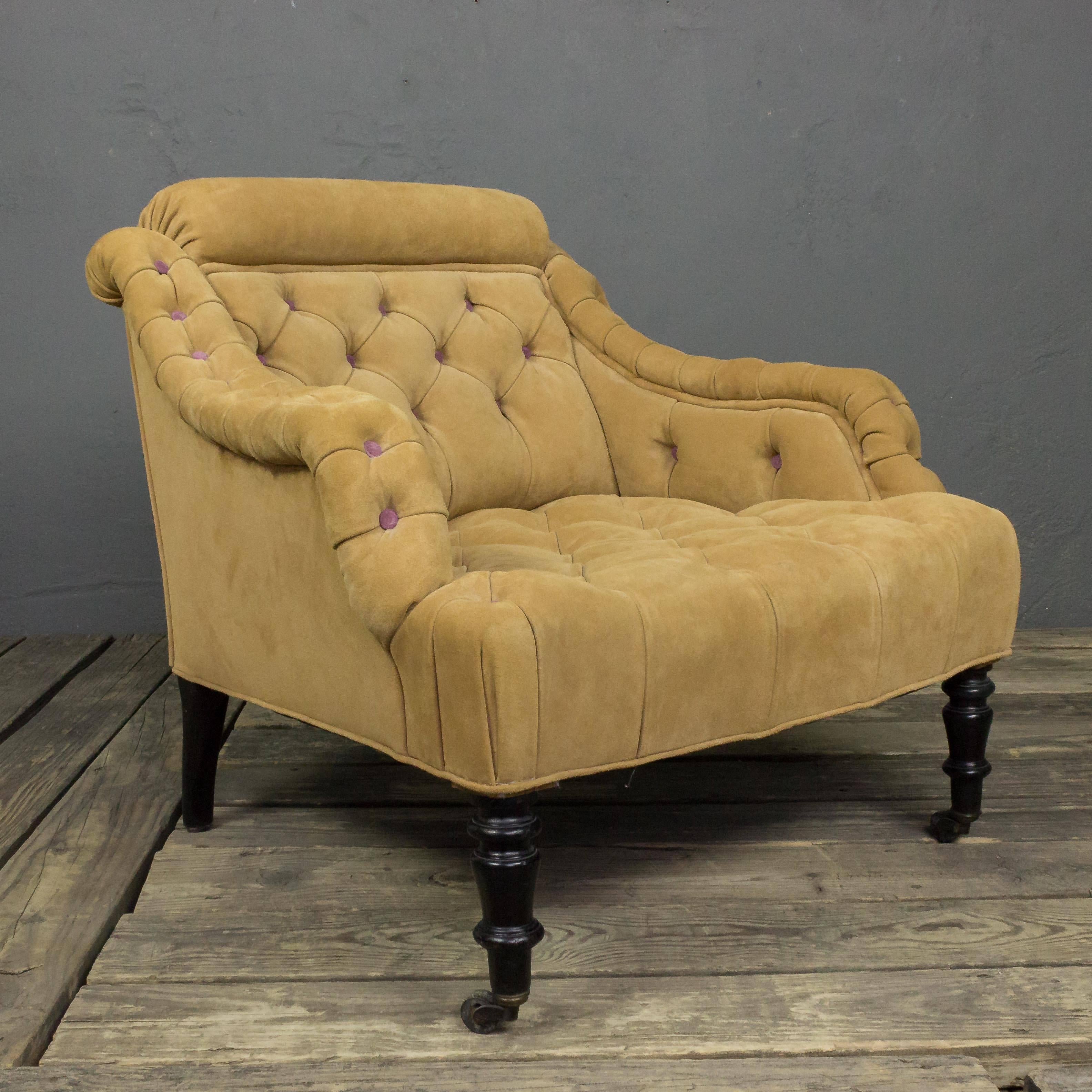 suede arm chair