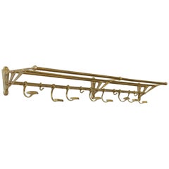 French 1920s Brass Hat and Coat Rack French 1920s Brass Hat and Coat Rack