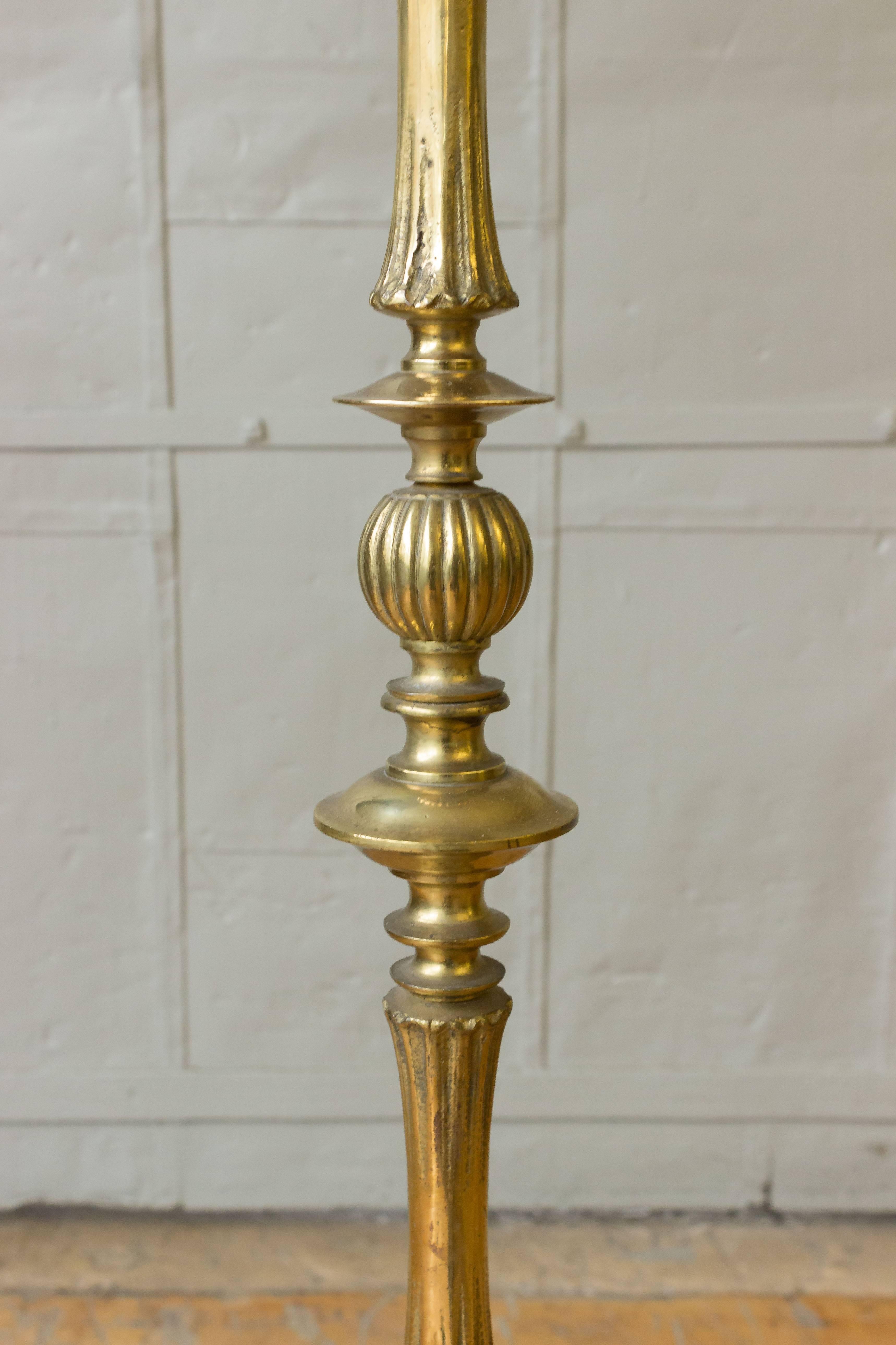 Cast Bronze Neoclassical Style Floor Lamp