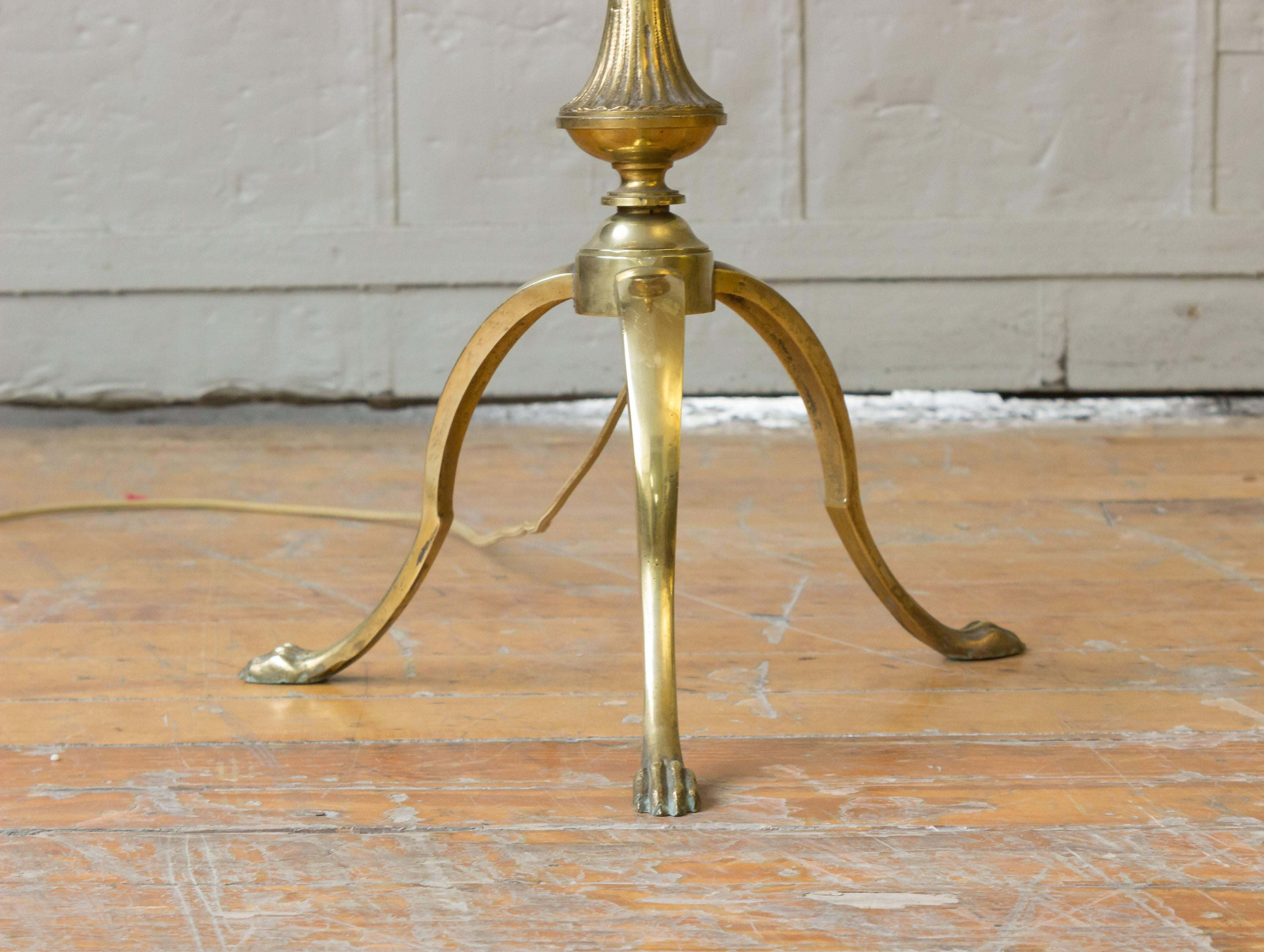 Mid-20th Century Bronze Neoclassical Style Floor Lamp