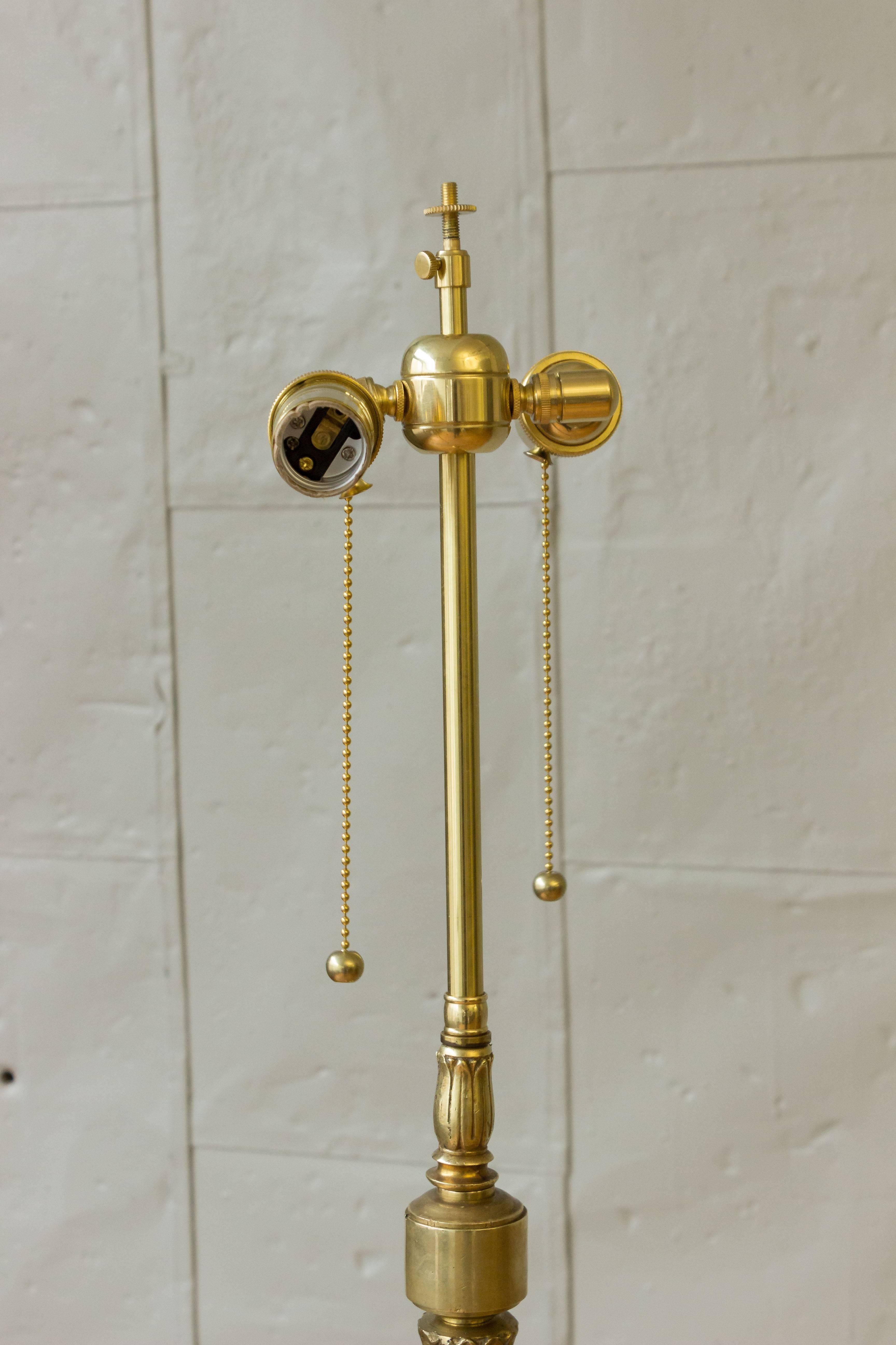 Brass Bronze Neoclassical Style Floor Lamp