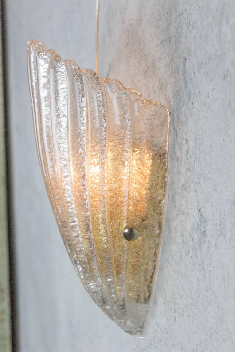 Italian 1960s Modern Murano Glass Sconce