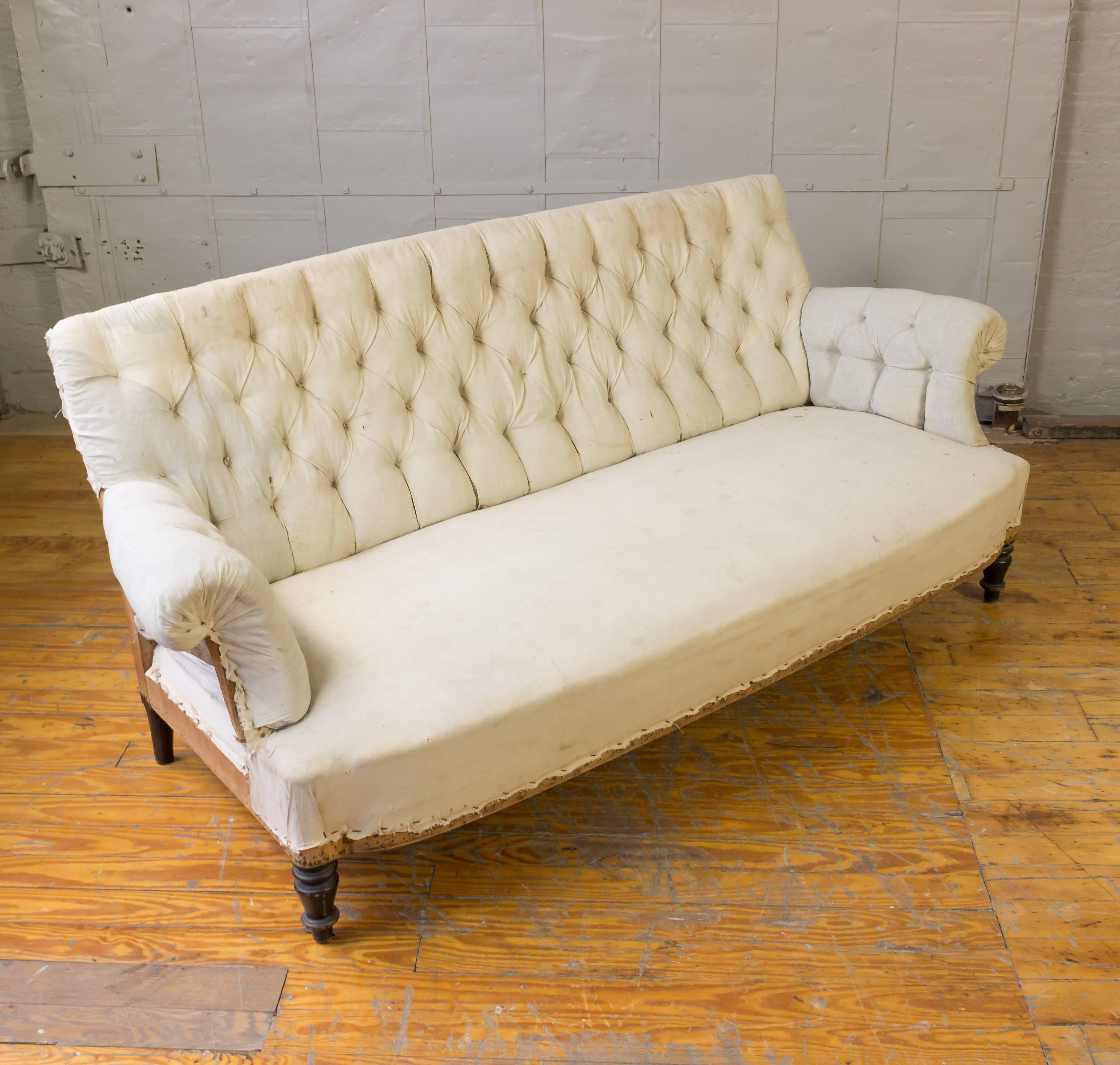 19th Century French Tufted Sofa 1
