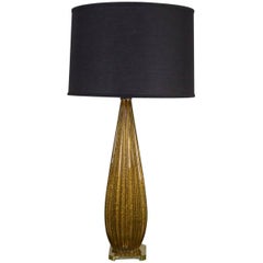 Tall Gold Italian Murano Glass Lamp