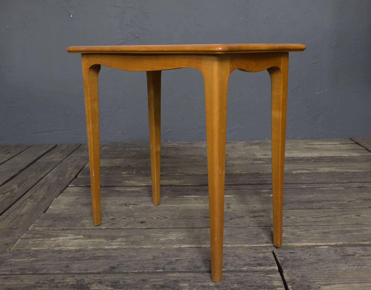 Pair of Midcentury Finnish End Tables in Blonde Wood 3