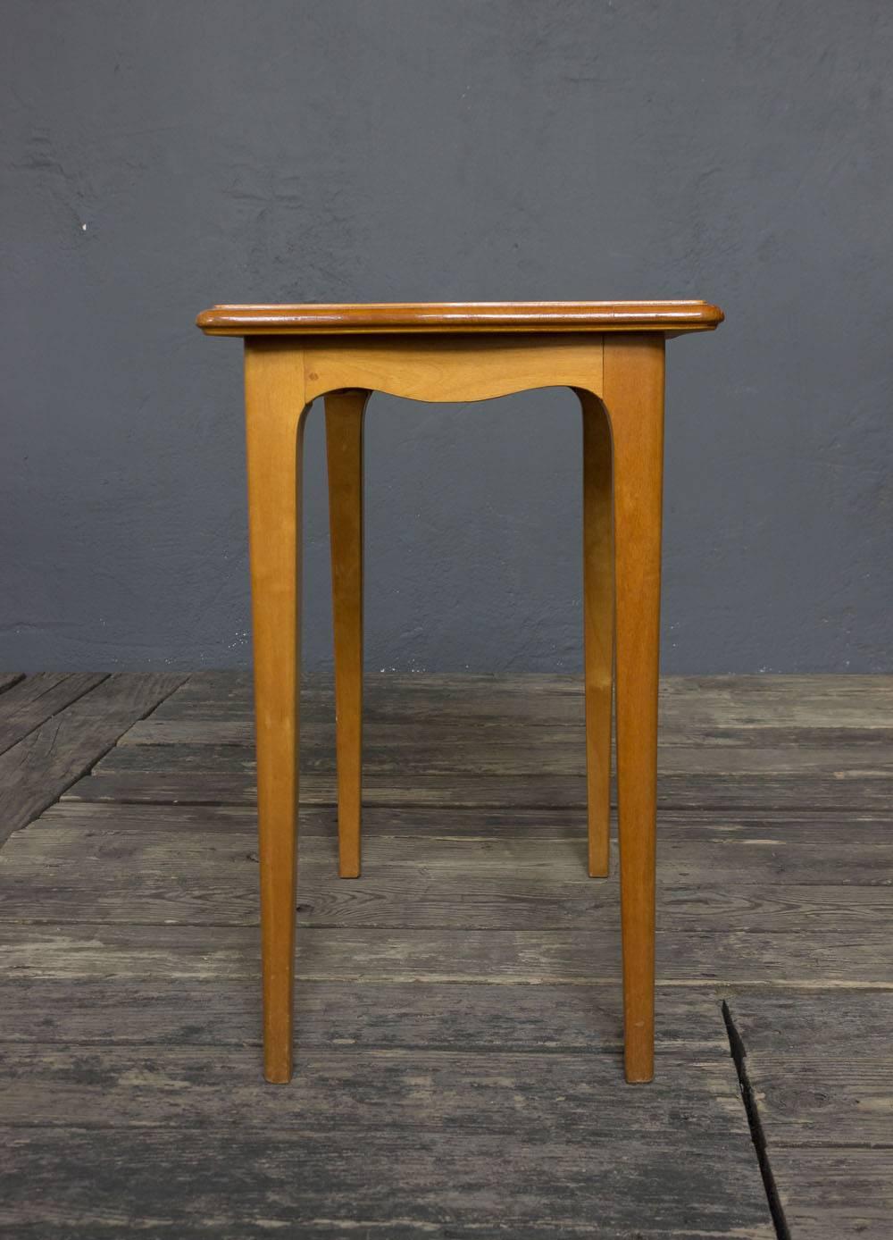 Pair of Midcentury Finnish End Tables in Blonde Wood 4