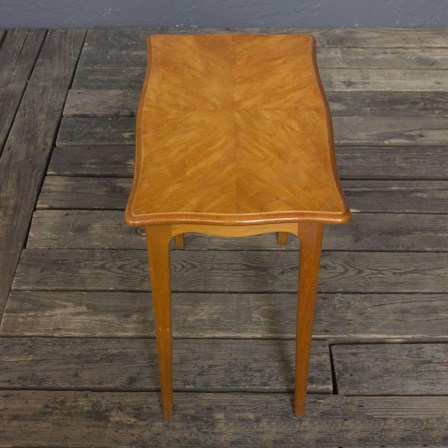 Pair of Midcentury Finnish End Tables in Blonde Wood 5