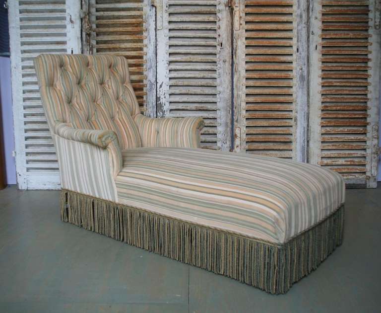 striped chaise lounge