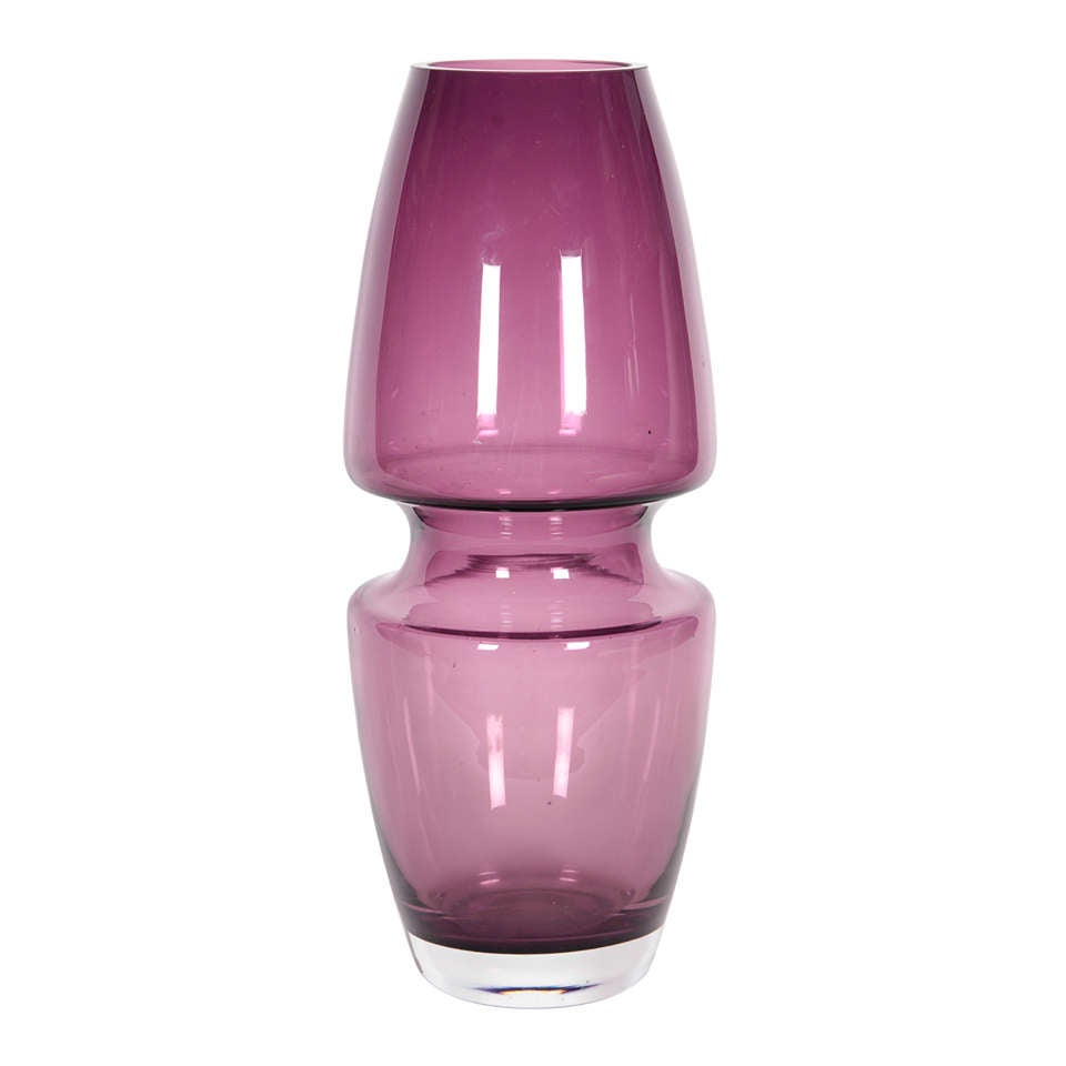 Purple Sommerso Vase by Josef Schott for Smallandshyttan at 1stDibs