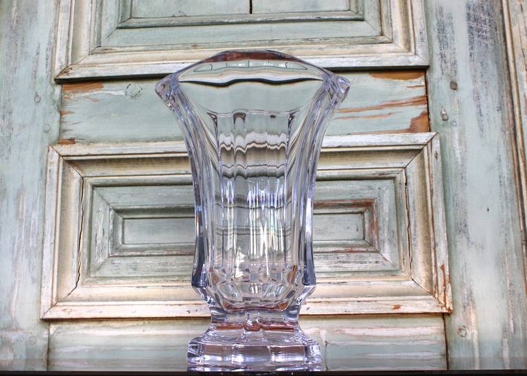 20th Century Midcentury French Crystal Glass Vase