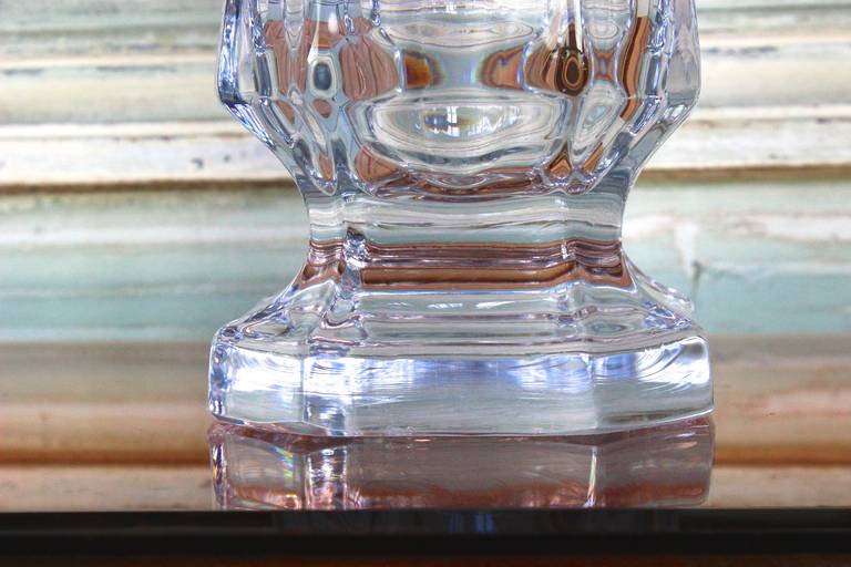 Midcentury French Crystal Glass Vase 2