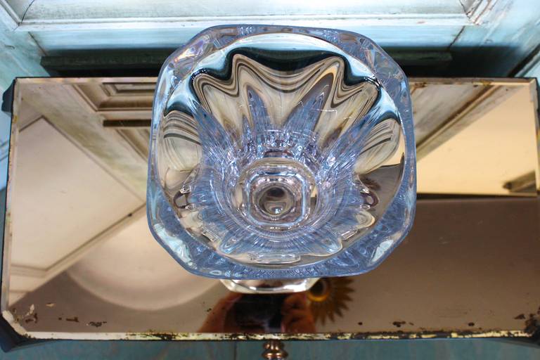 Midcentury French Crystal Glass Vase 6