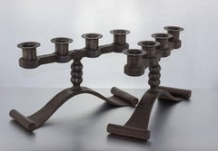 Pareja de candelabros franceses firmados Charles Piguet