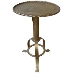 Mid-Century Modern Style Gilt Iron Side Table