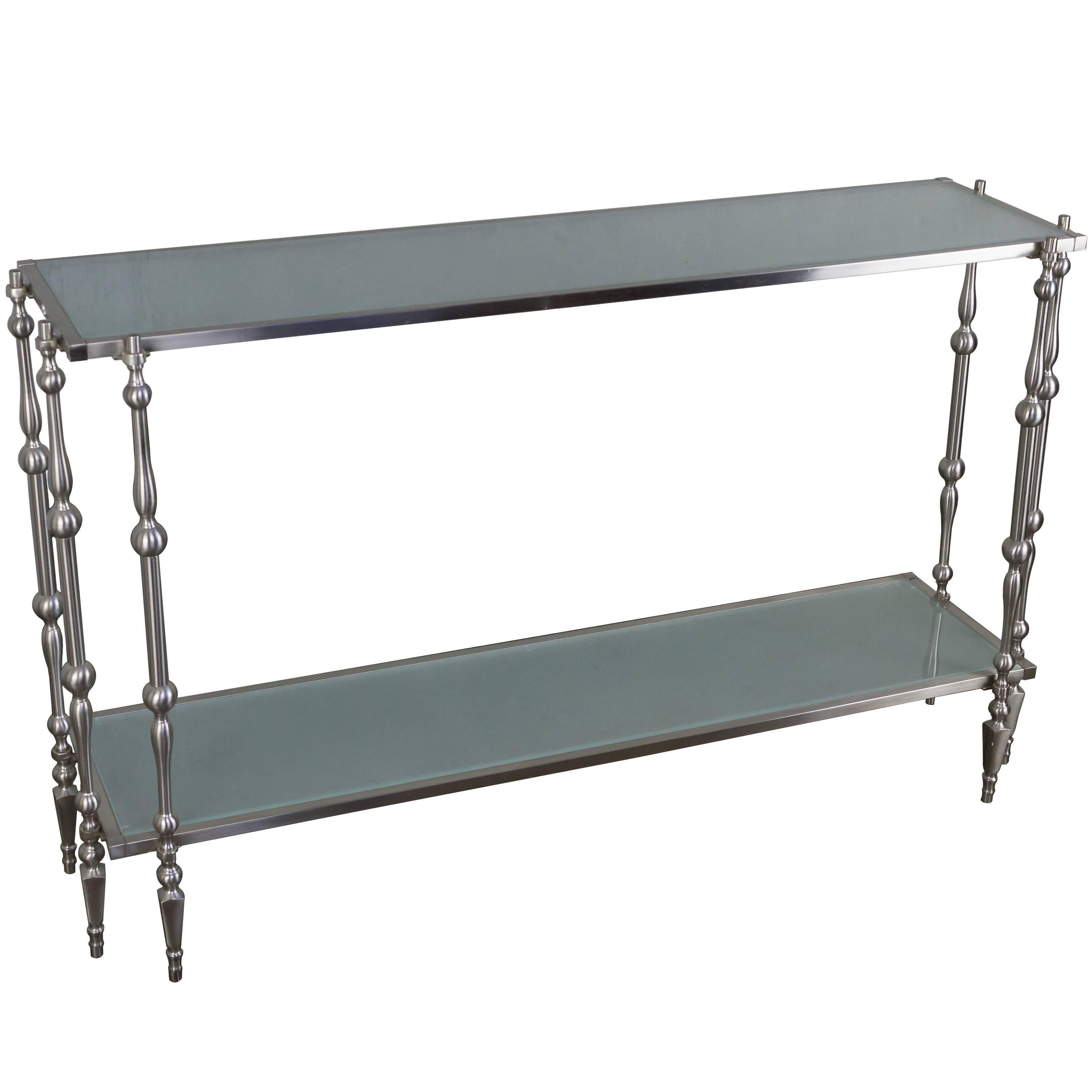 Vintage French 1980s Modern Tiered Console