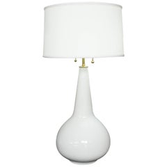 Lampada francese in ceramica bianca degli anni '60